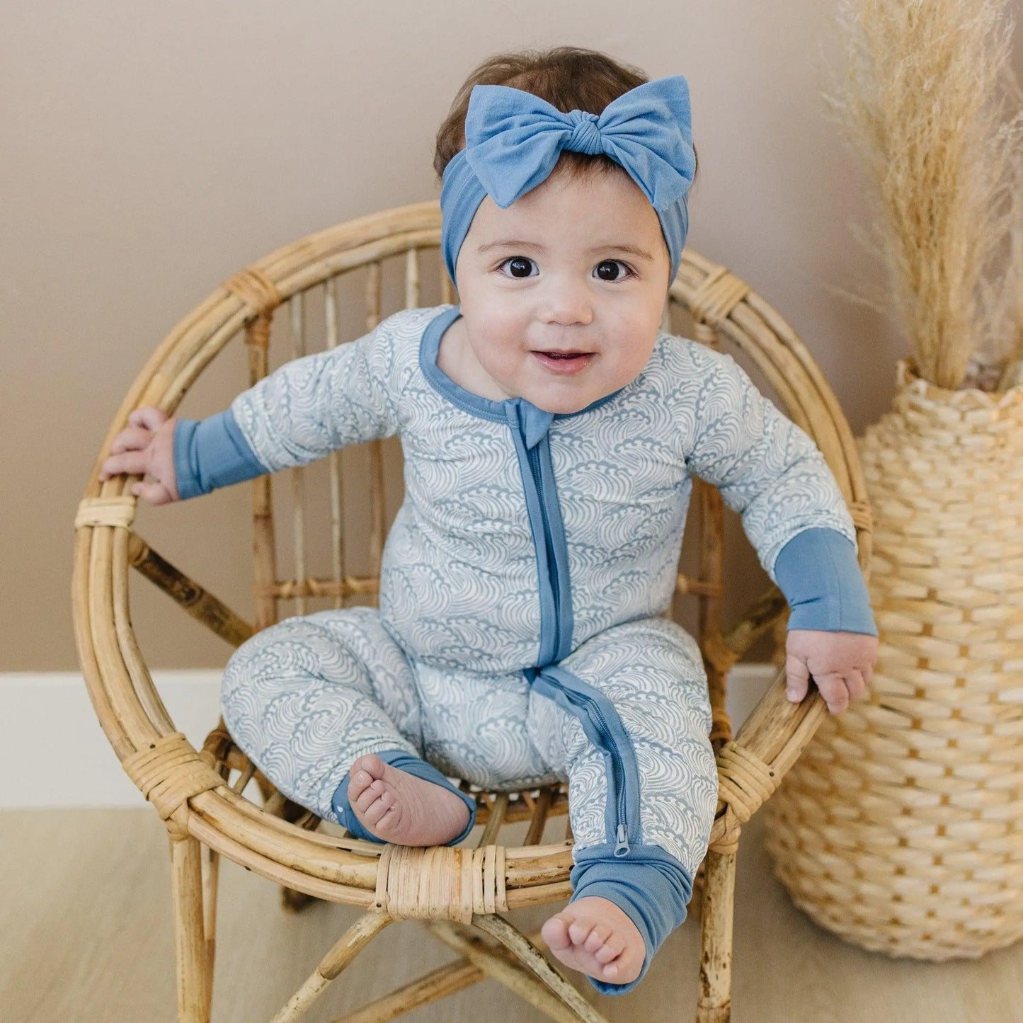 Little Joy Co. Making Waves Bamboo Zippy Romper For Babies 9 To 12 Months - Apparel & Accessories > Clothing > Baby & Toddler Clothing > Baby One-Pieces