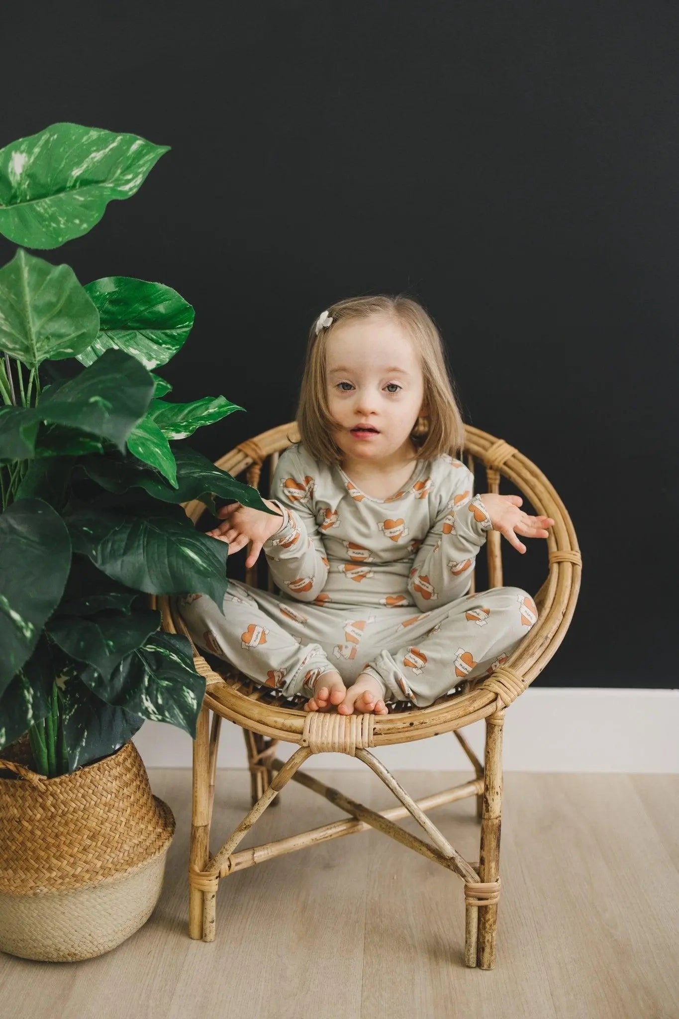 Little Joy Co. Mama Tattoo Hearts 2 Piece Bamboo Pajamas Set For Women - Apparel & Accessories > Clothing > Baby & Toddler Clothing > Baby & Toddler Sleepwear
