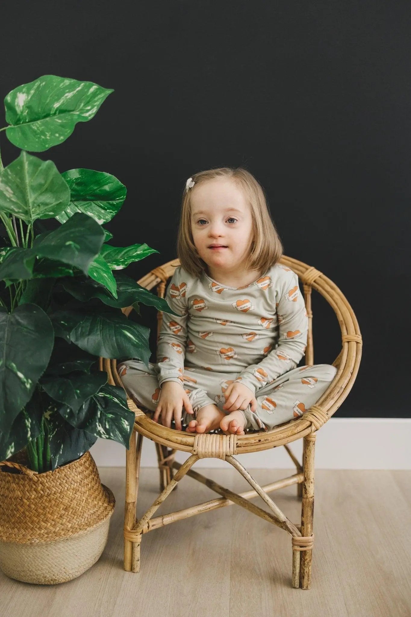 Little Joy Co. Mama Tattoo Hearts 2 Piece Bamboo Pajamas Set For Women - Apparel & Accessories > Clothing > Baby & Toddler Clothing > Baby & Toddler Sleepwear
