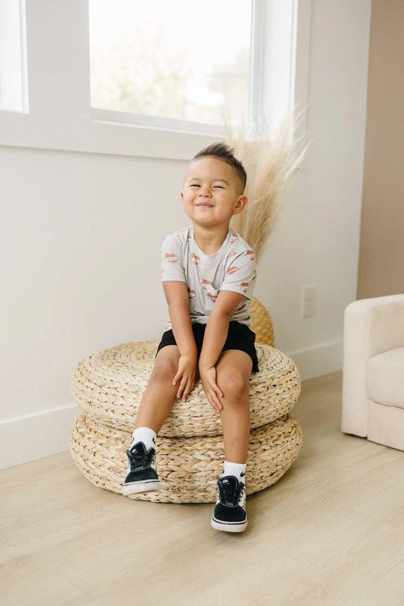 Little Joy Co. Mama Tattoo Hearts Bamboo Tee for Babies and Toddlers - Apparel & Accessories > Clothing > Baby & Toddler Clothing > Baby & Toddler Tops > T-Shirts