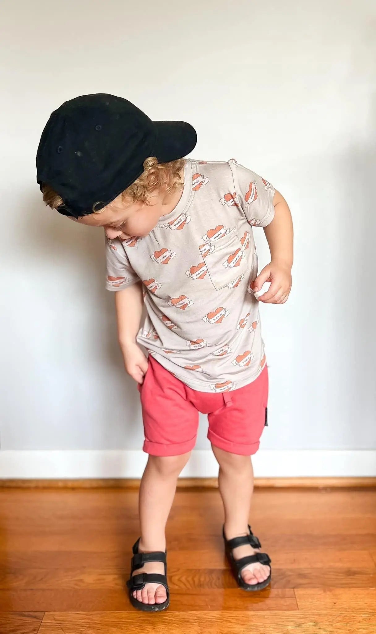 Little Joy Co. Mama Tattoo Hearts Bamboo Tee for Babies and Toddlers - Apparel & Accessories > Clothing > Baby & Toddler Clothing > Baby & Toddler Tops > T-Shirts