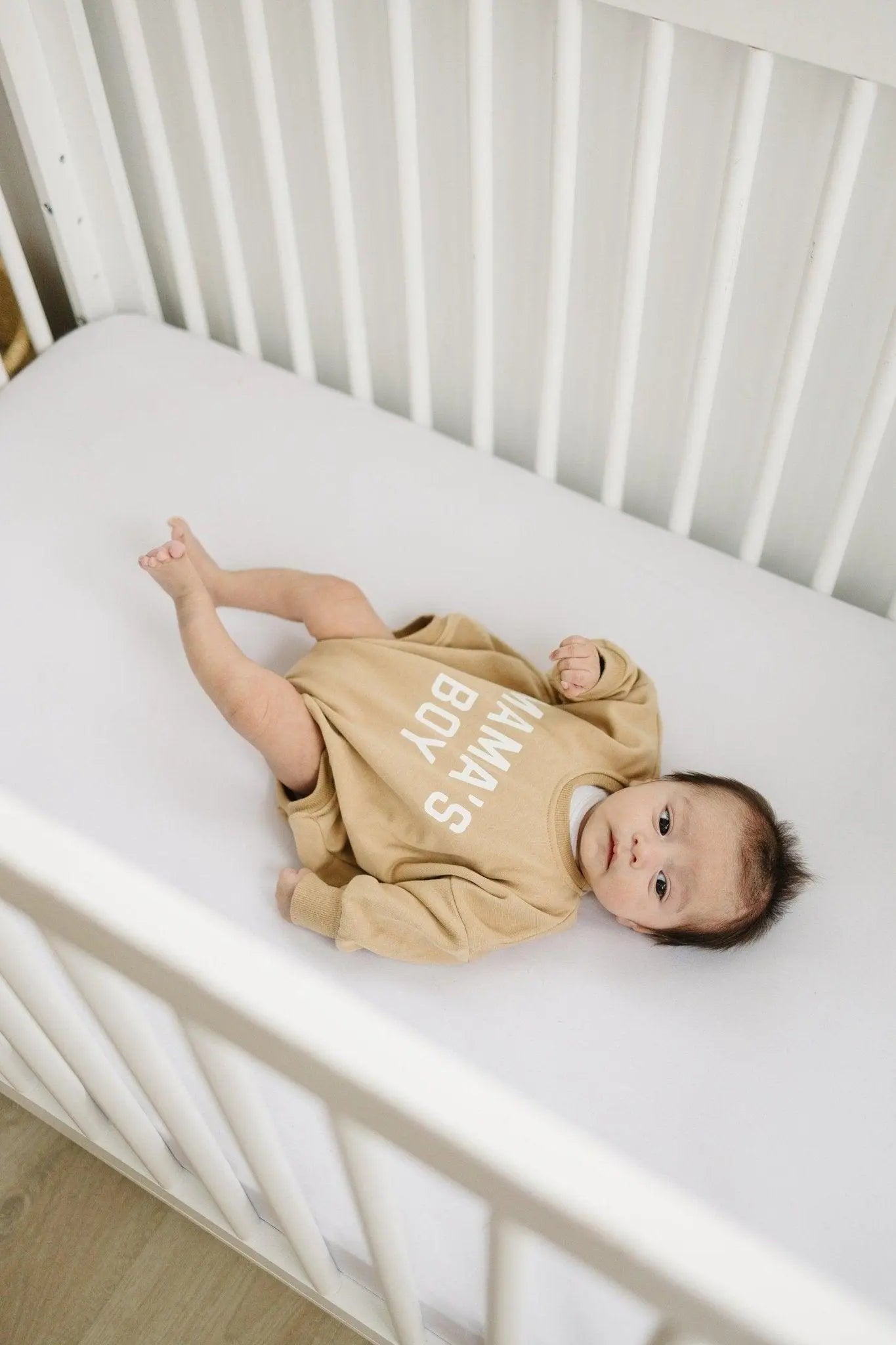 Mama's Boy Oversized Sweatshirt Romper With Snaps At Crotch Little Joy Co. Everetts Place: Online Boutique