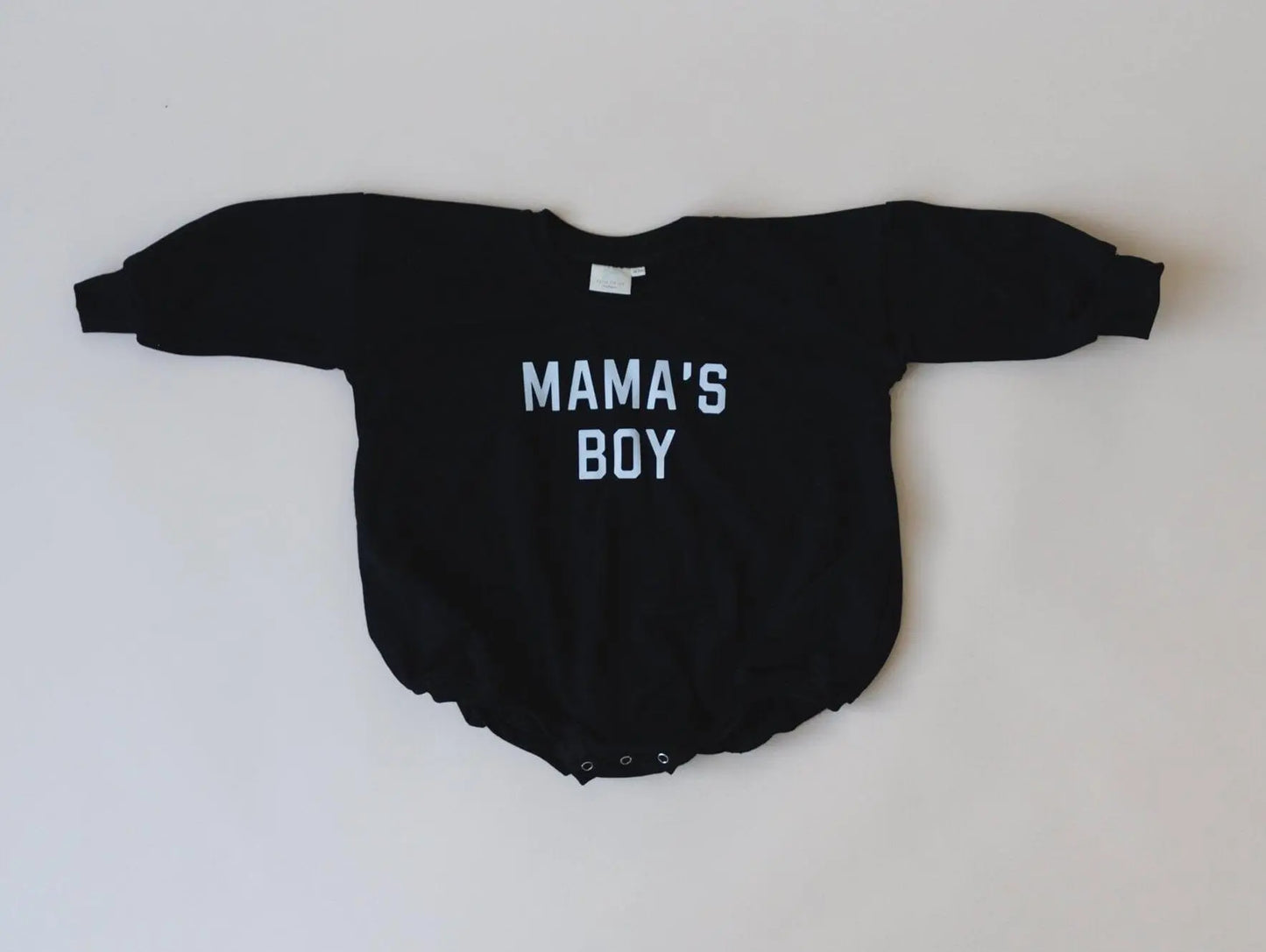 Mama's Boy Oversized Sweatshirt Romper With Snaps At Crotch Little Joy Co. Everetts Place: Online Boutique 15.00
