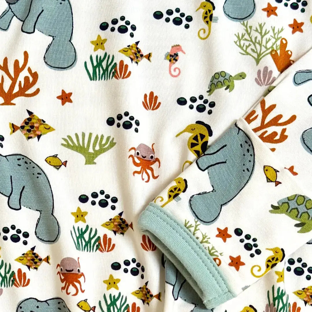 Manatee Newborn Bamboo Gown Soft Comfortable Gender Neutral Take Home Outfit Kolorful Everetts Place: Online Boutique