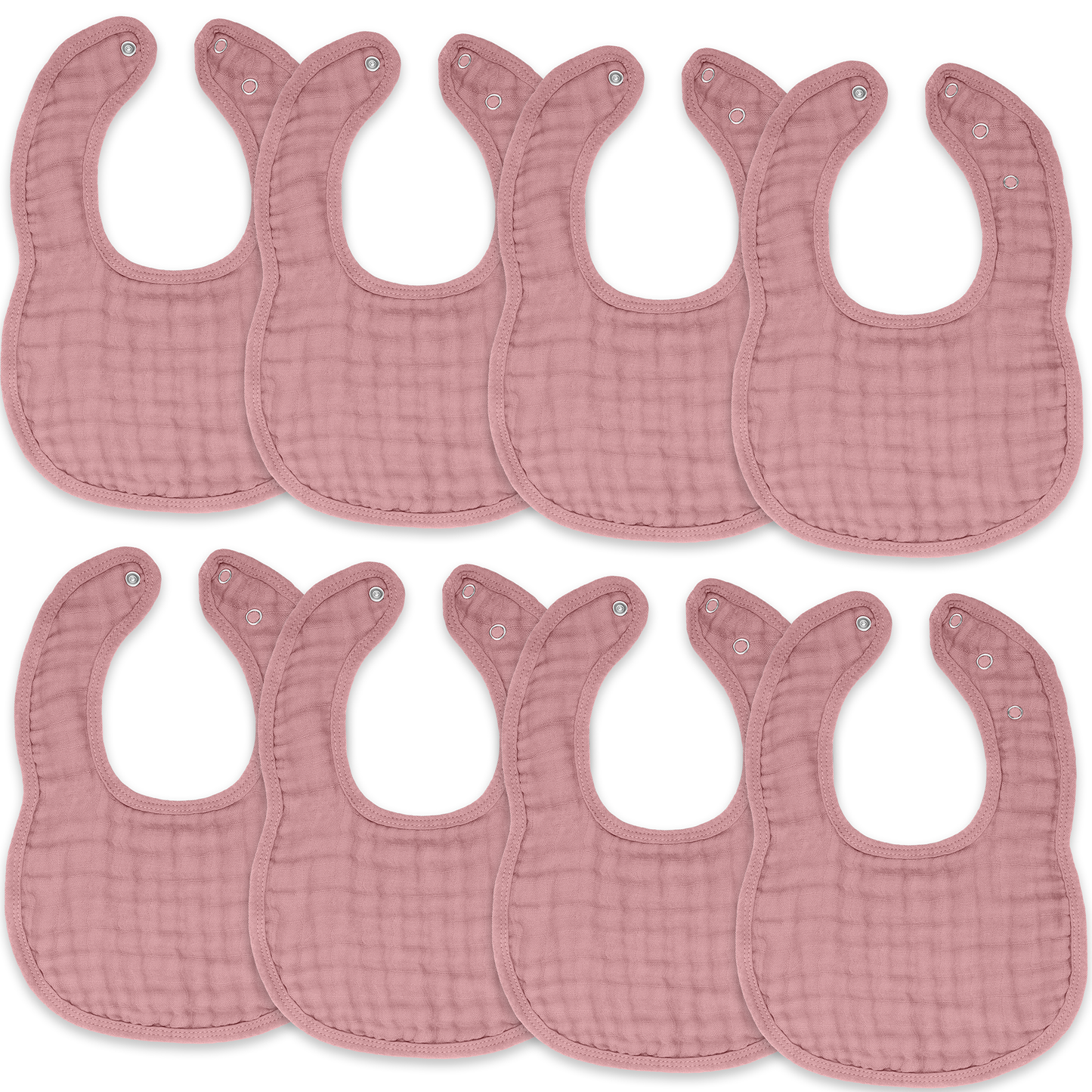 Mauve Muslin Bibs For Babies Soft Absorbent Drool Bibs Comfy Cubs Everetts Place: Online Boutique 24.99