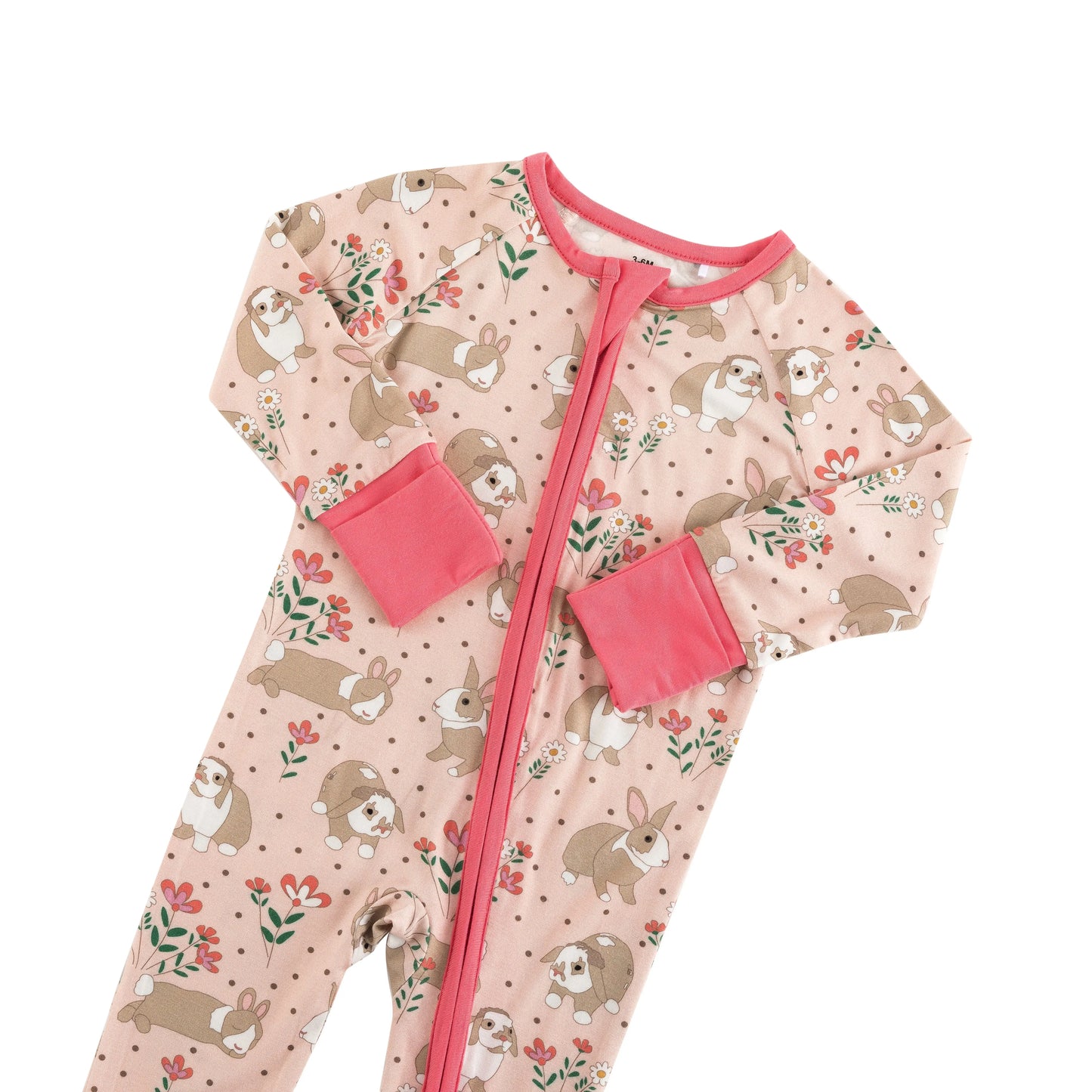 Meadow Bunny Convertible Zip Footies for Babies Dreamlet Dreamlet Everetts Place: Online Boutique