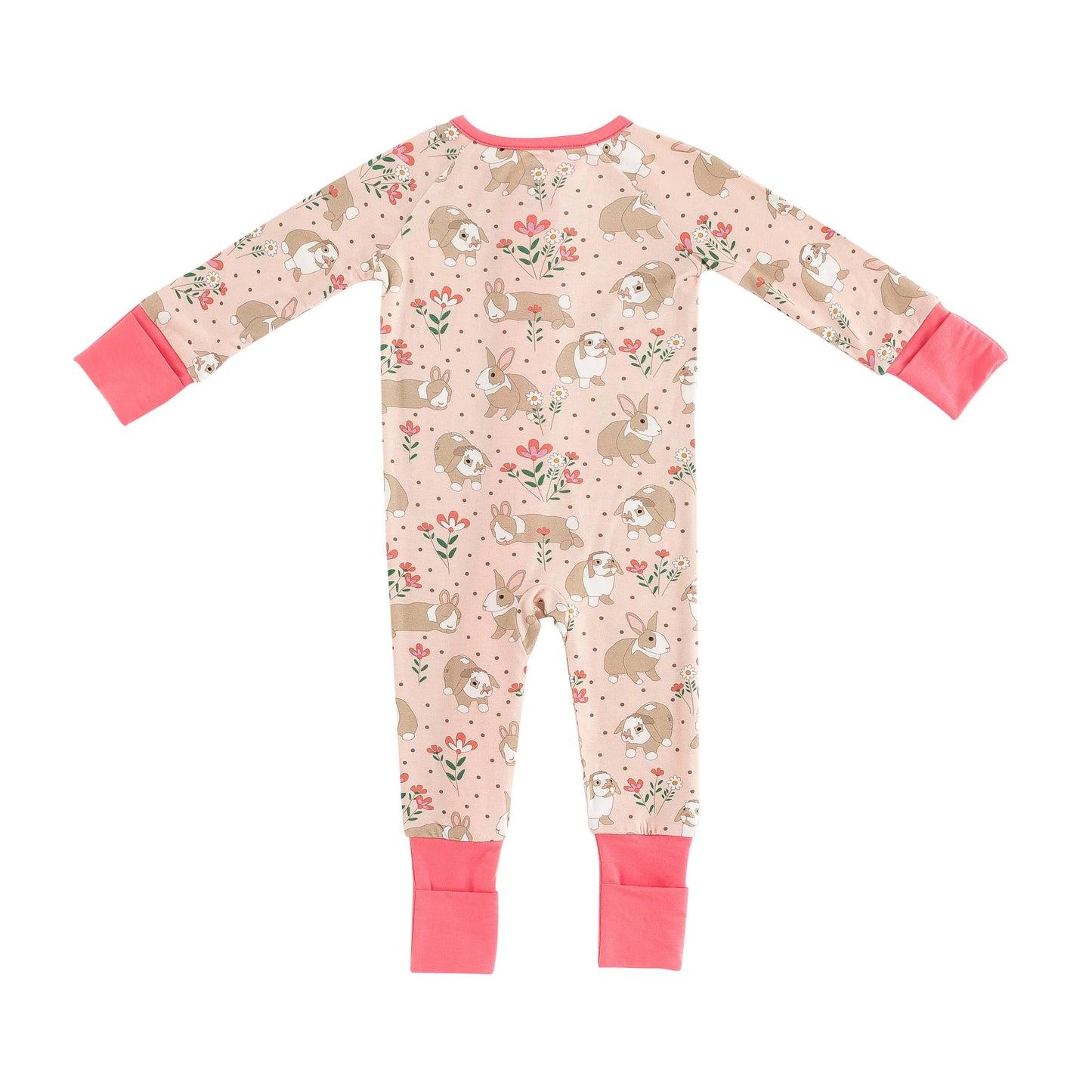 Meadow Bunny Convertible Zip Footies for Babies Dreamlet Dreamlet Everetts Place: Online Boutique