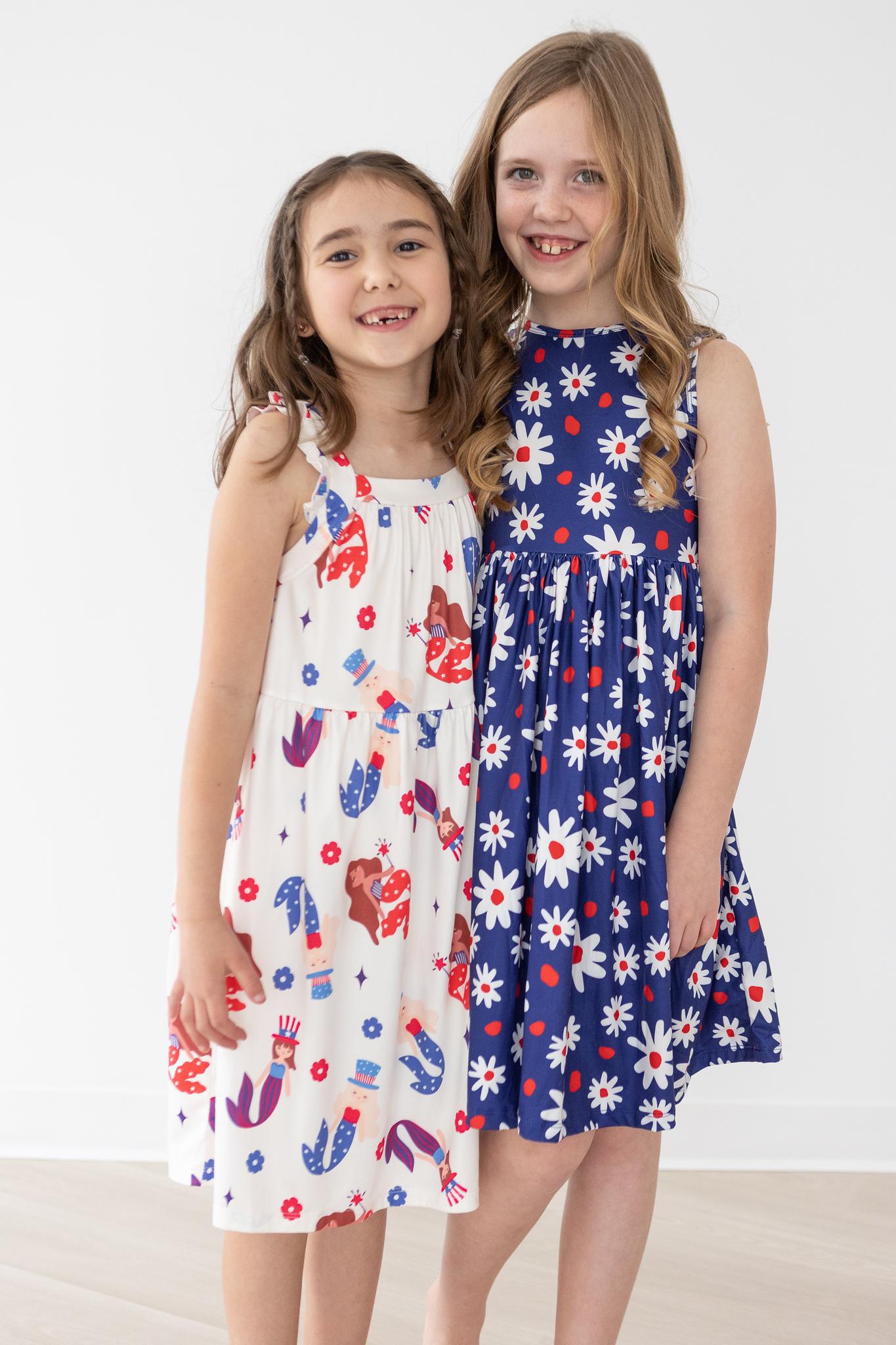 Mila & Rose ® Sale Mer Made In The USA Ruffle Cross Back Dress For Summer - Apparel & Accessories > Clothing > Dresses Ruffle Cross Back Dress