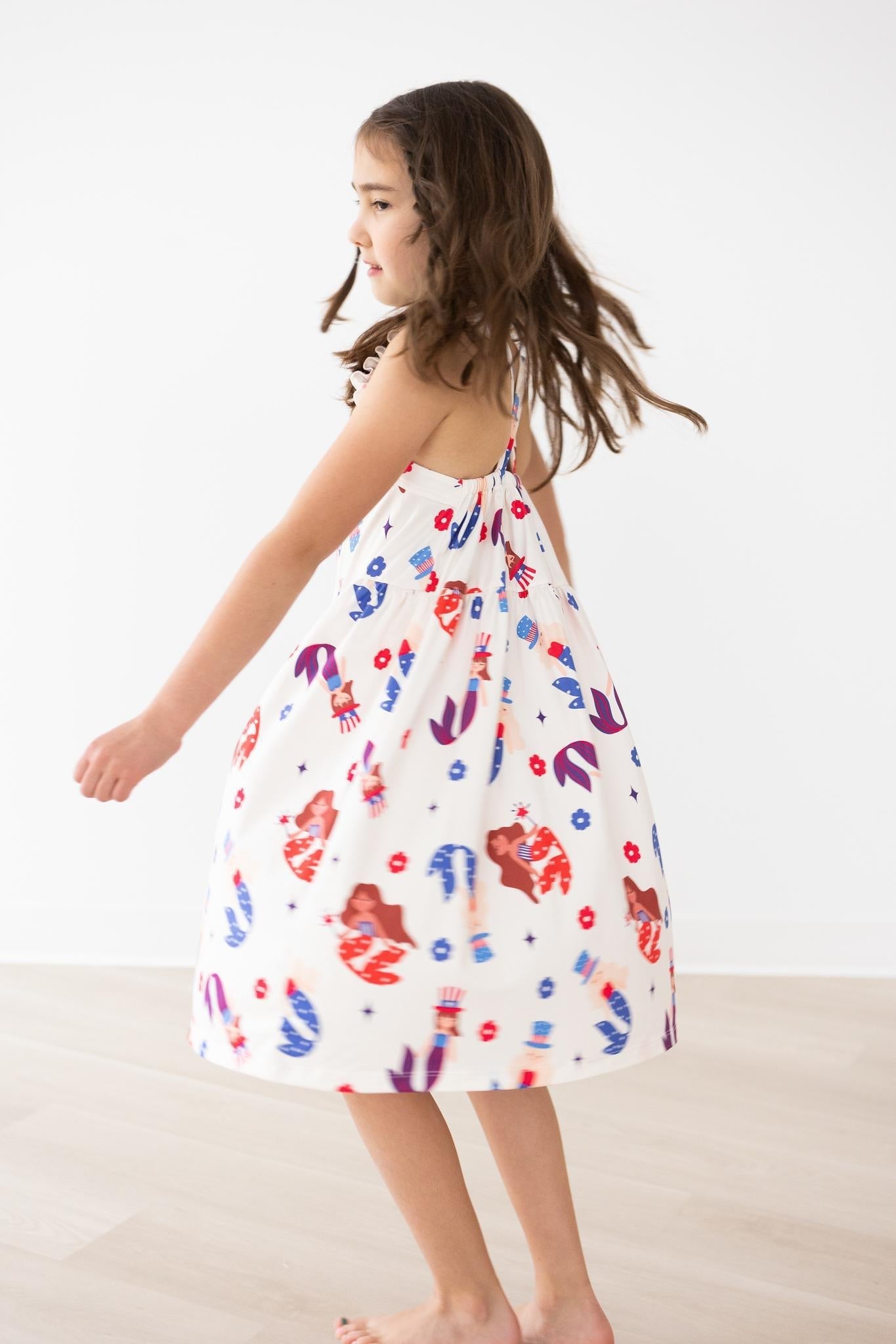 Mila & Rose ® Sale Mer Made In The USA Ruffle Cross Back Dress For Summer - Apparel & Accessories > Clothing > Dresses Ruffle Cross Back Dress