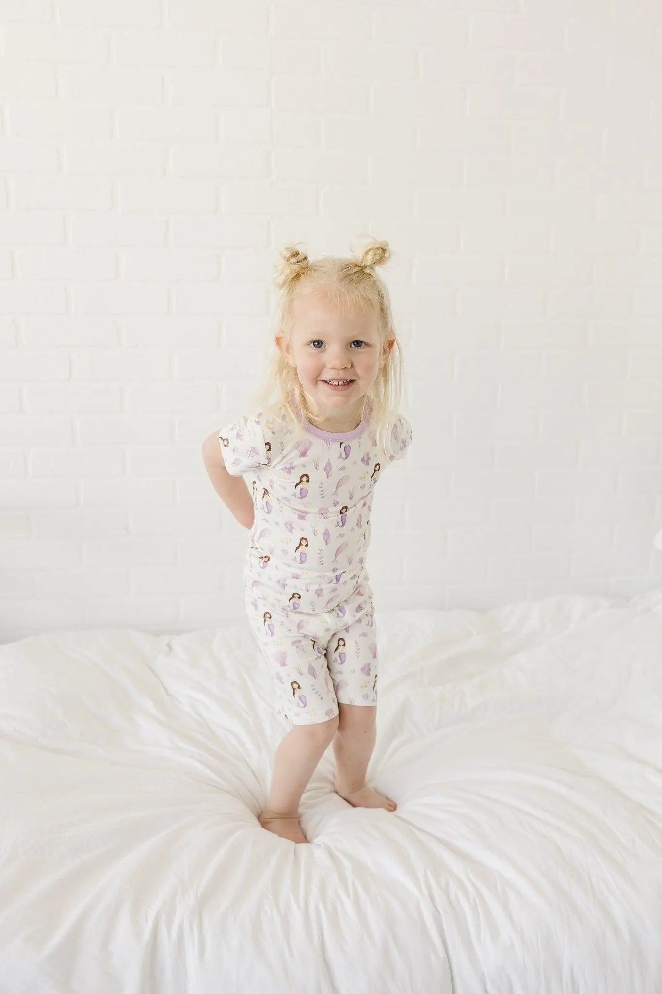 Mias Mermaids 2 Piece Bamboo Pajamas For Kids Soft Cozy Little Joy Co. Everetts Place: Online Boutique