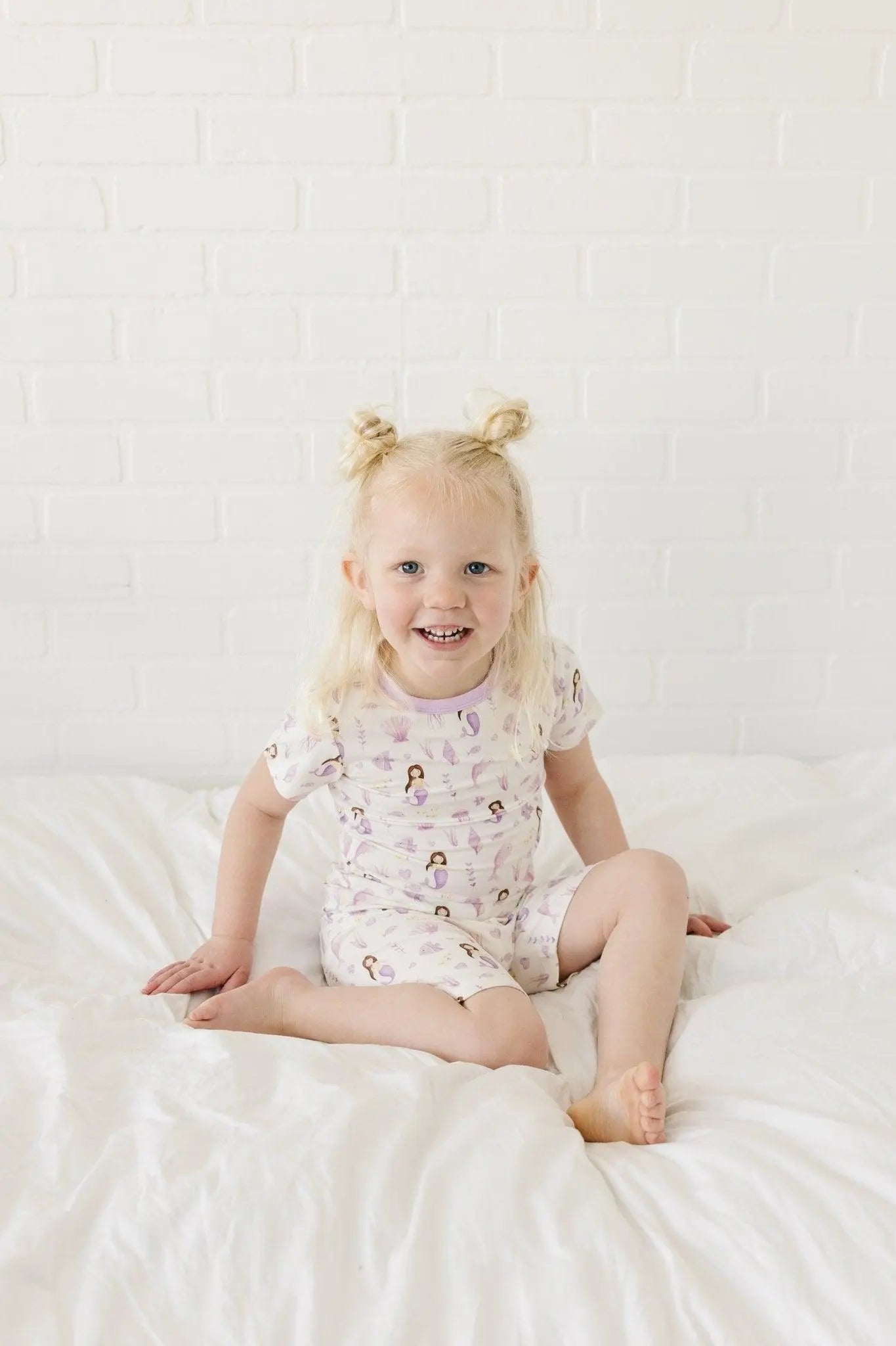 Mias Mermaids 2 Piece Bamboo Pajamas For Kids Soft Cozy Little Joy Co. Everetts Place: Online Boutique