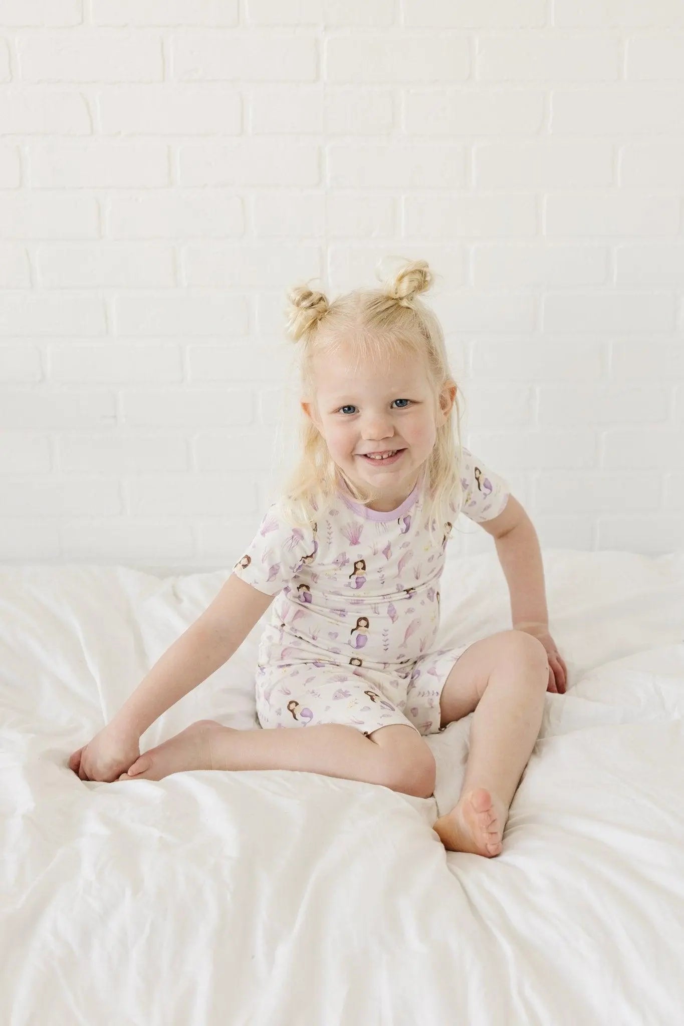 Mias Mermaids 2 Piece Bamboo Pajamas For Kids Soft Cozy Little Joy Co. Everetts Place: Online Boutique