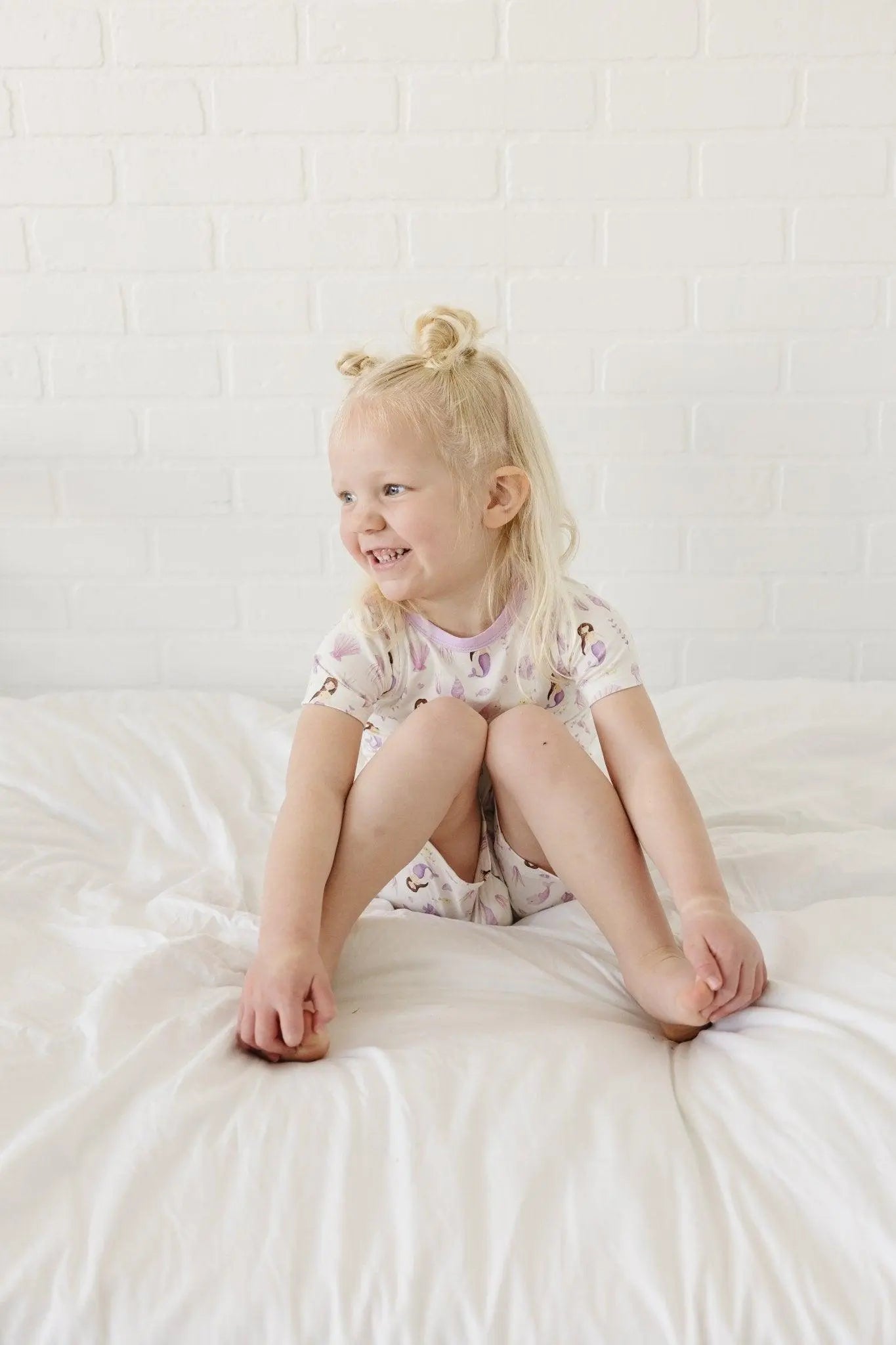 Mias Mermaids 2 Piece Bamboo Pajamas For Kids Soft Cozy Little Joy Co. Everetts Place: Online Boutique
