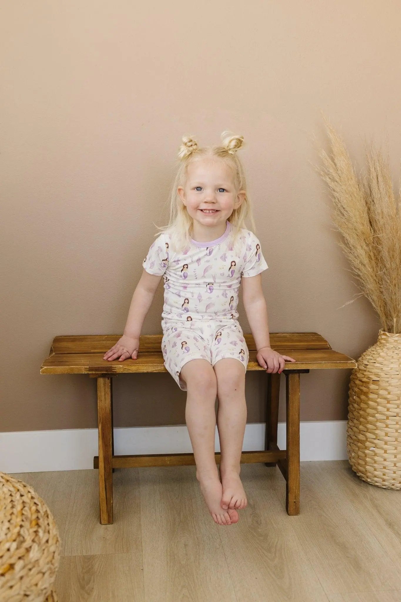 Mias Mermaids 2 Piece Bamboo Pajamas For Kids Soft Cozy Little Joy Co. Everetts Place: Online Boutique