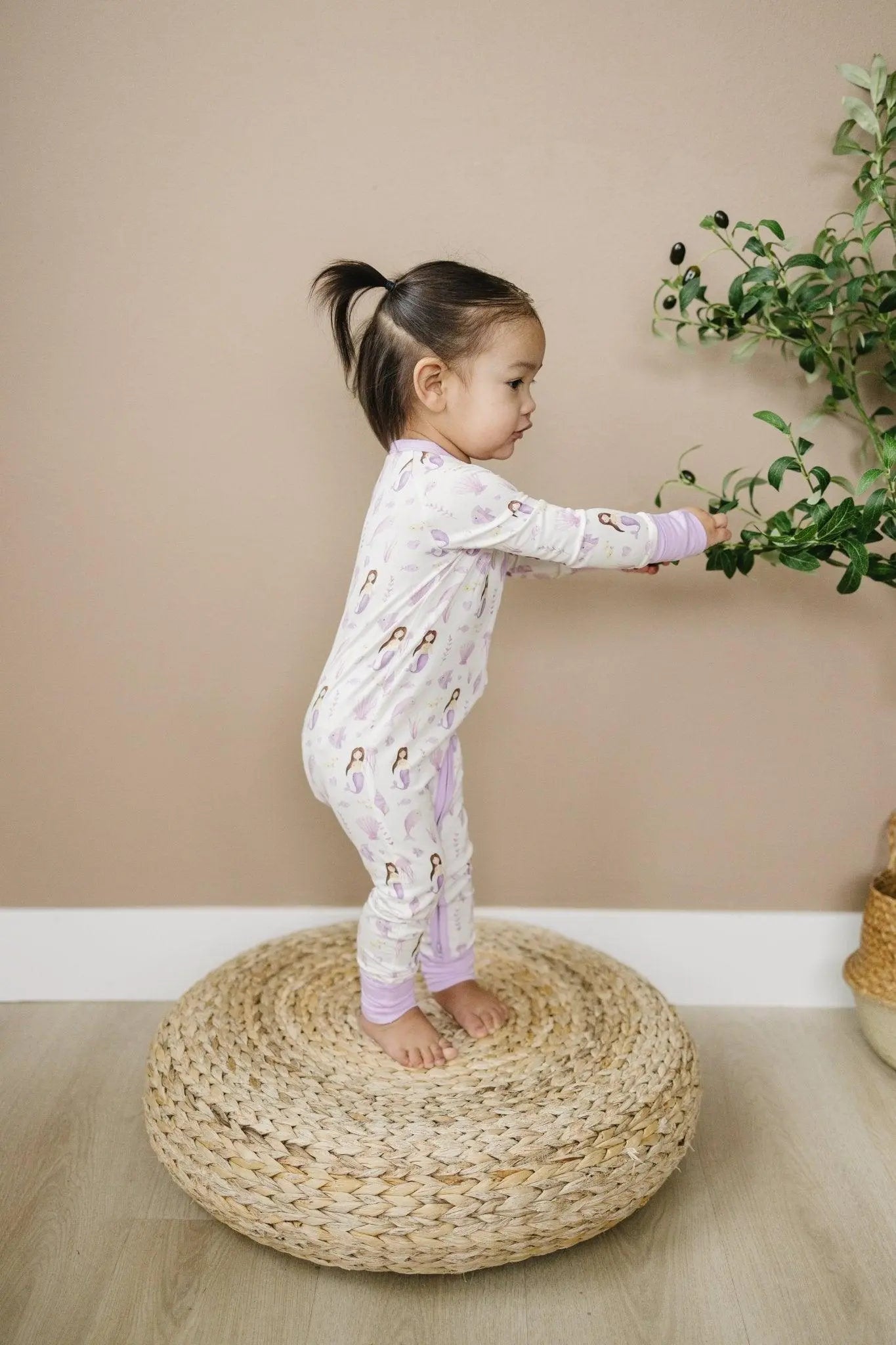 Little Joy Co. Mias Mermaids Bamboo Zippy Romper For Kids Premium Fabric - Apparel & Accessories > Clothing > Baby & Toddler Clothing > Baby One-Pieces