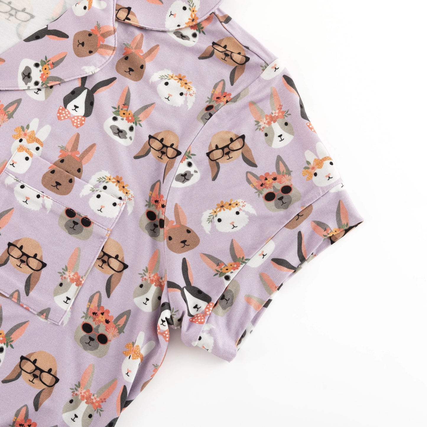 Midsummer Bunnies Womens Bamboo Short Sleeve Pajama Set Dreamlet Everetts Place: Online Boutique
