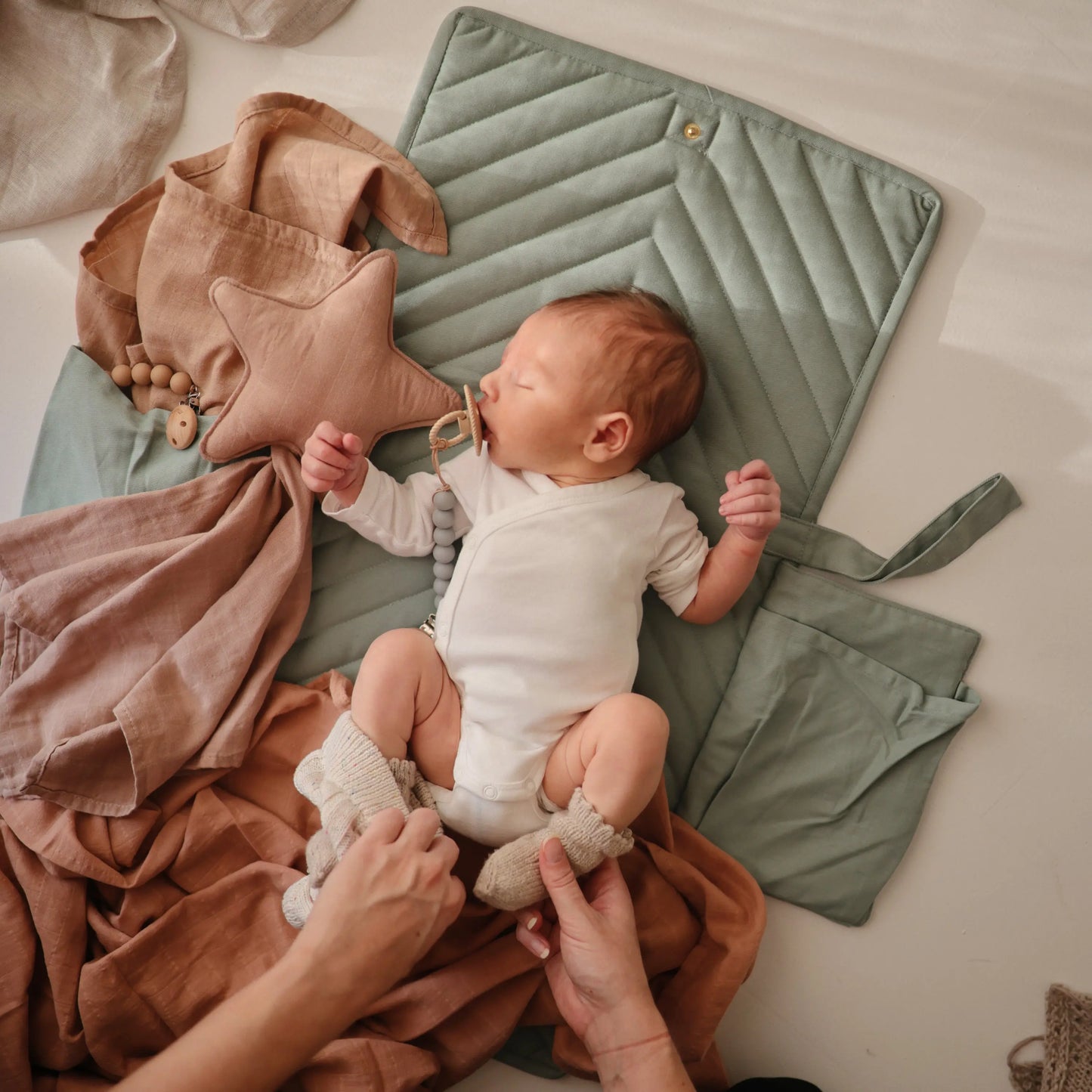 Star Lovey Blanket Made From 100 Percent Organic Cotton Soft Colors Playful Designs For Babies And Toddlers Mushie