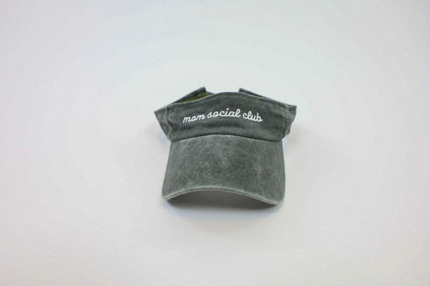 Mom Social Club Vintage Green Visor Hat For Summer Moms Charlie Lou Baby Everetts Place: Online Boutique