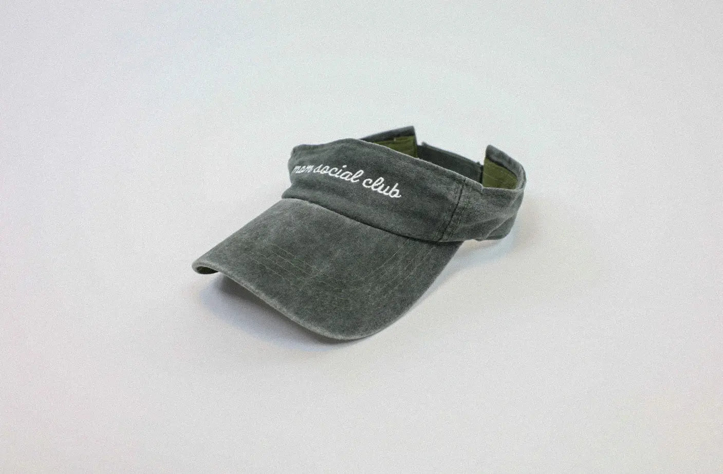 Mom Social Club Vintage Green Visor Hat For Summer Moms Charlie Lou Baby Everetts Place: Online Boutique