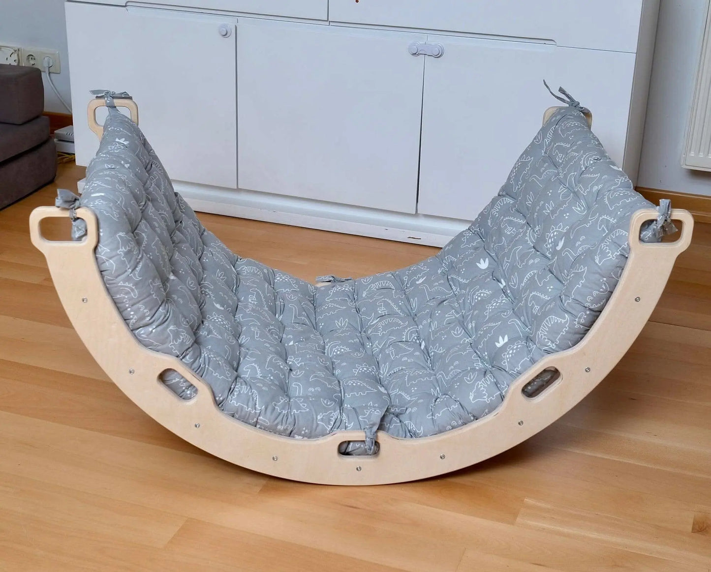 Kidodido Montessori Arch And Rocker Gray Dinosaur Pattern Pillow Set - Toys & Games > Toys > Activity Toys Climbing Arch and Rockers