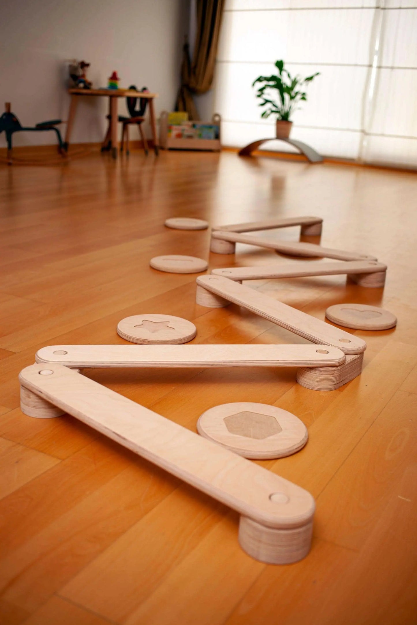Kidodido Montessori Balance Beam and Stepping Stones Set for Kids - Sporting Goods > Athletics > Gymnastics > Gymnastics Bars & Balance Beams Balance Boards