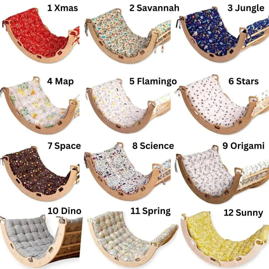 Kidodido Montessori Climbing Set 5 Triangle Arch Rocker Pillow Ramps - Toys & Games > Toys > Activity Toys Activity Gym Sets