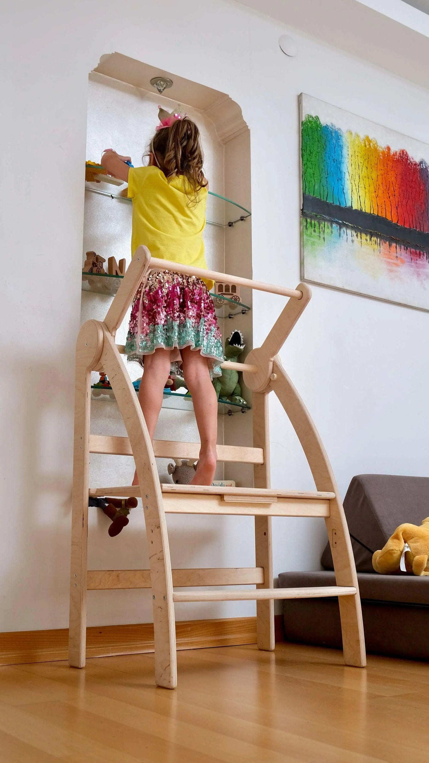 Kidodido Montessori Foldable Toddler Tower Single or Double Size - Furniture > Baby & Toddler Furniture > High Chairs & Booster Seats Learning Towers