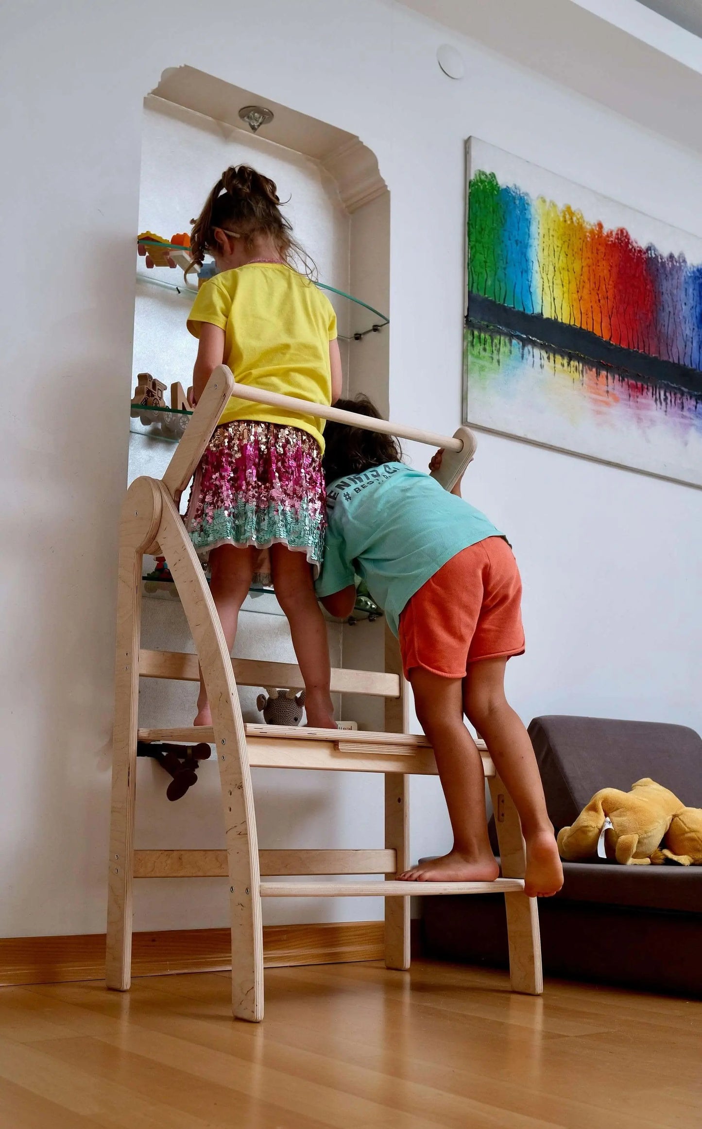 Kidodido Montessori Foldable Toddler Tower Single or Double Size - Furniture > Baby & Toddler Furniture > High Chairs & Booster Seats Learning Towers