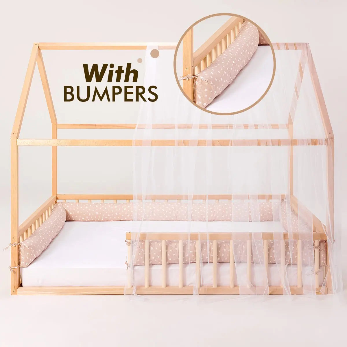 Montessori House Bed for Kids with Fence EU Size 200x120 cm Goodevas Everetts Place: Online Boutique 459.00