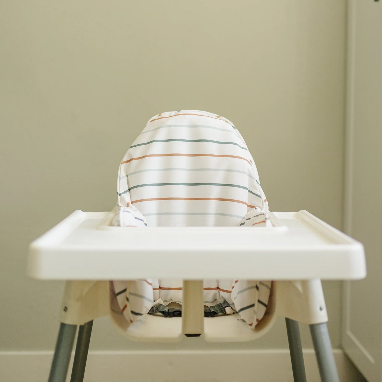 Little Joy Co. Multicolor Stripes Cushion Cover For IKEA Antilop Highchair - Furniture > Baby & Toddler Furniture > High Chair & Booster Seat Accessories