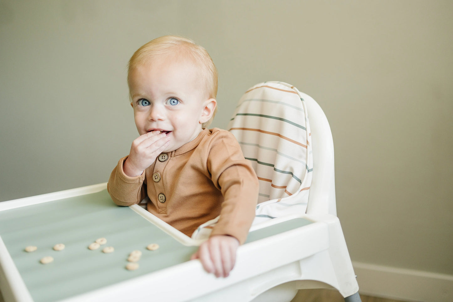 Little Joy Co. Multicolor Stripes Cushion Cover For IKEA Antilop Highchair - Furniture > Baby & Toddler Furniture > High Chair & Booster Seat Accessories