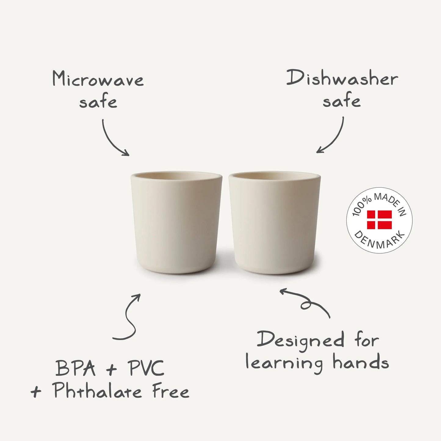 Mushie Plastic Dinnerware Cups Lightweight Non Toxic Designed for Kids Mushie Everetts Place: Online Boutique
