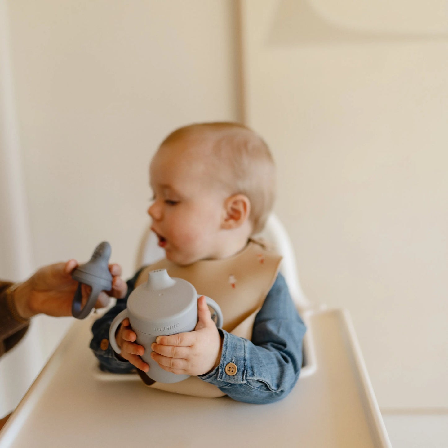 Mushie Trainer Sippy Cup Dishwasher and Microwave Safe with Easy Grip Handles Mushie Everetts Place: Online Boutique