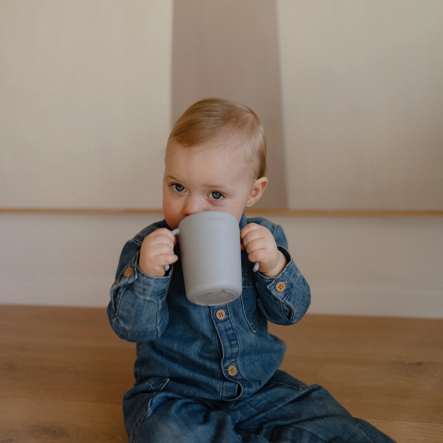 Mushie Trainer Sippy Cup Dishwasher and Microwave Safe with Easy Grip Handles Mushie Everetts Place: Online Boutique