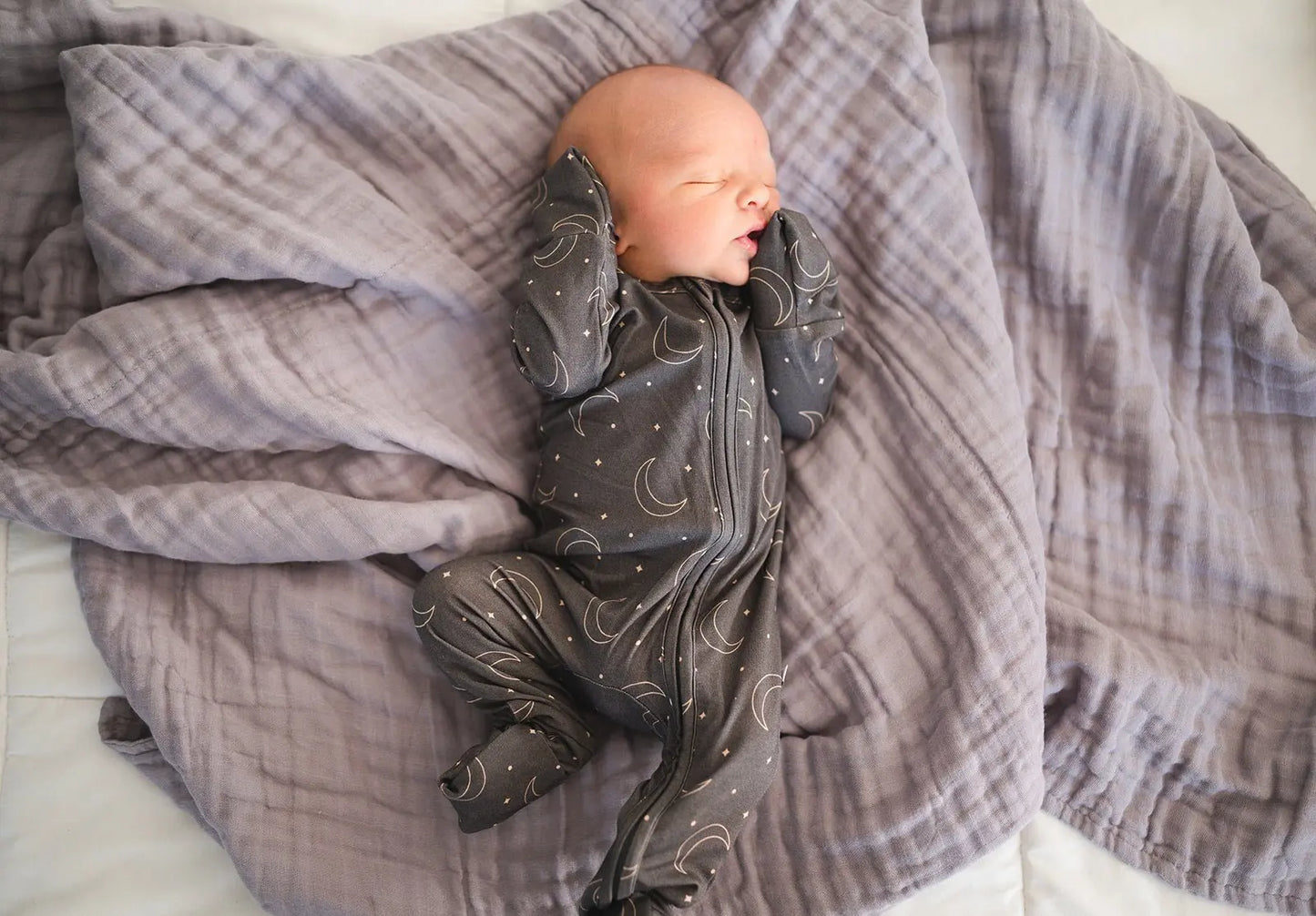 Muslin 6-Layer Blanket - Dusty Violet Harp Angel Boutique
