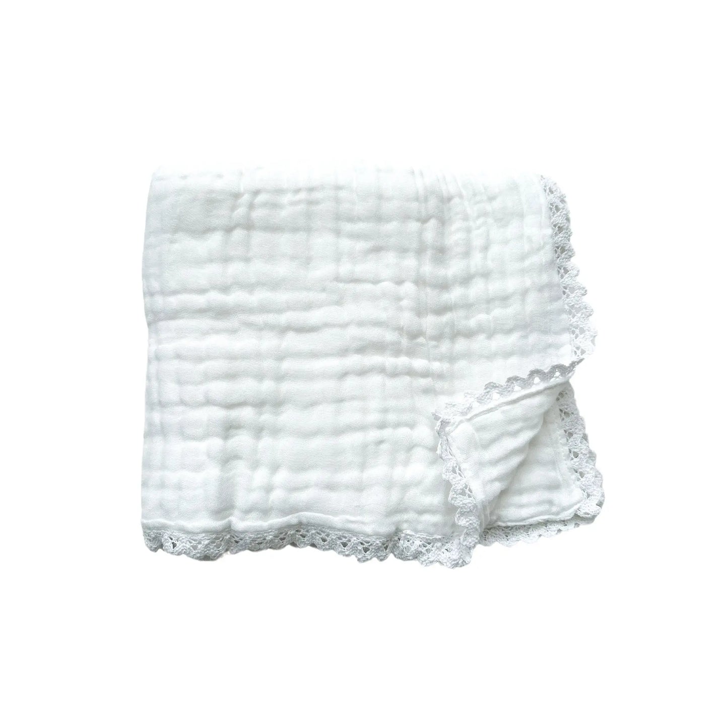 Muslin 6-Layer Blanket - White Lace Harp Angel Boutique