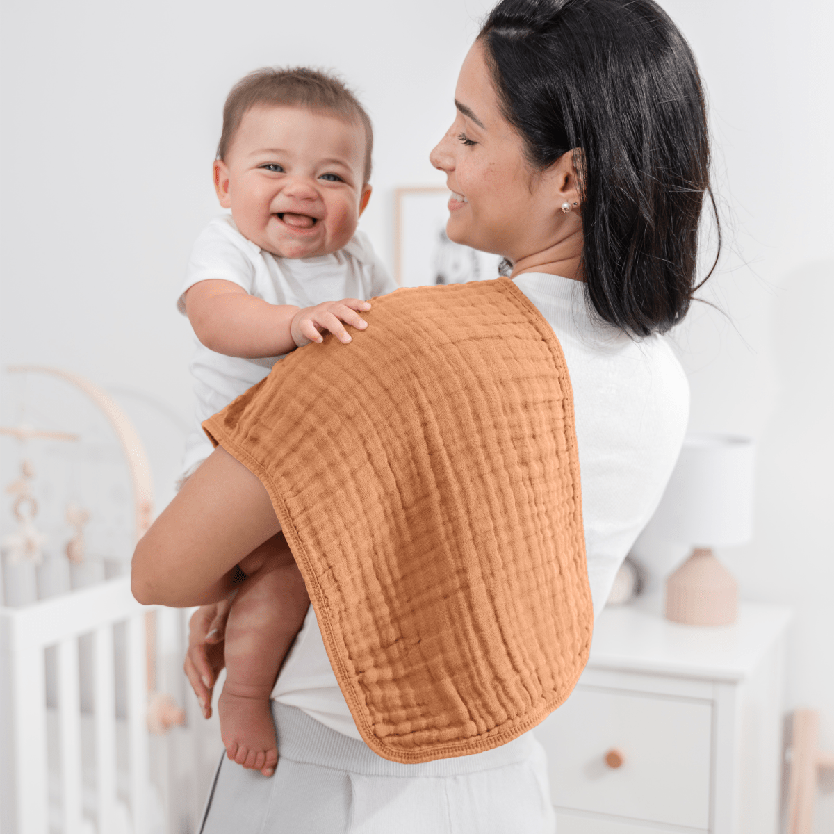 Comfy Cubs Muslin Burp Cloths In Caramel For Newborns By Comfy Cubs - Everetts Place Boutique -