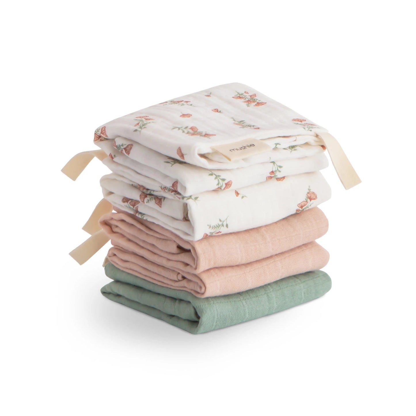 Muslin Cotton Washcloths Made of 100 Percent Organic Cotton Mushie Everetts Place: Online Boutique 16.99