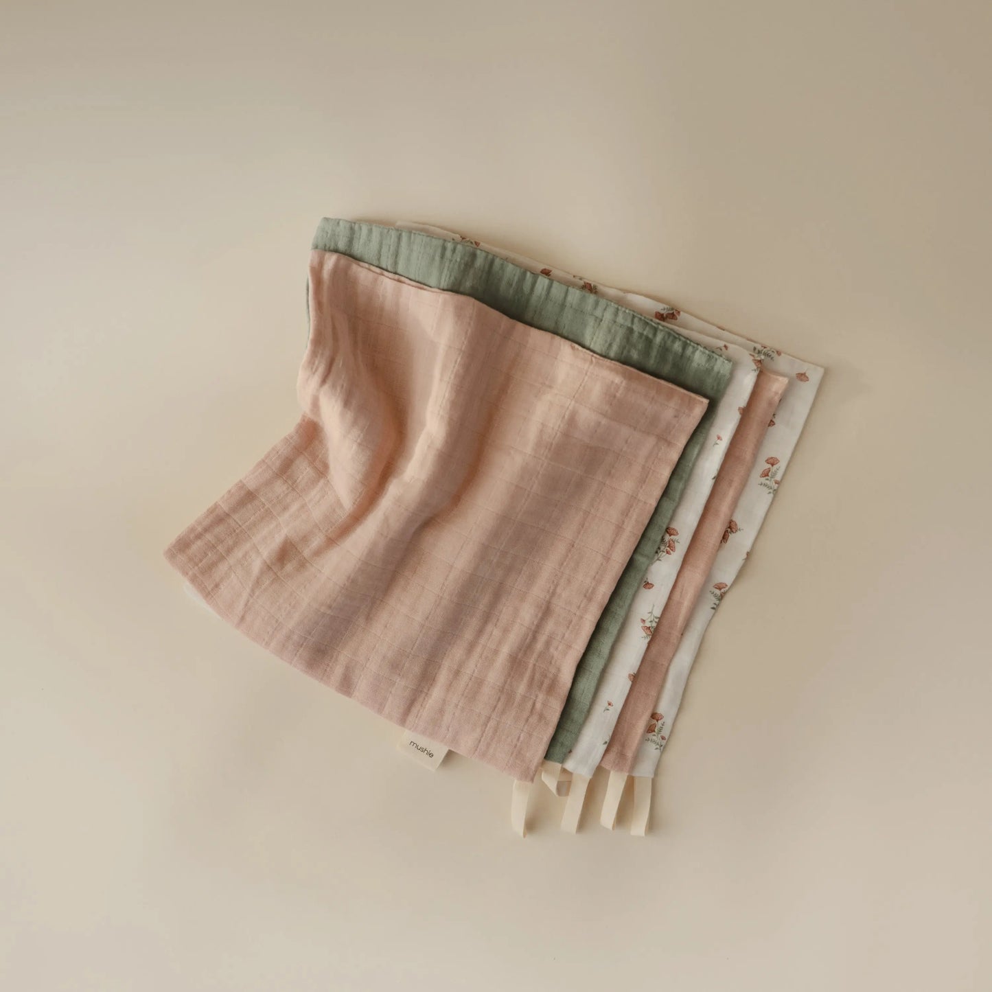 Muslin Cotton Washcloths Made of 100 Percent Organic Cotton Mushie Everetts Place: Online Boutique