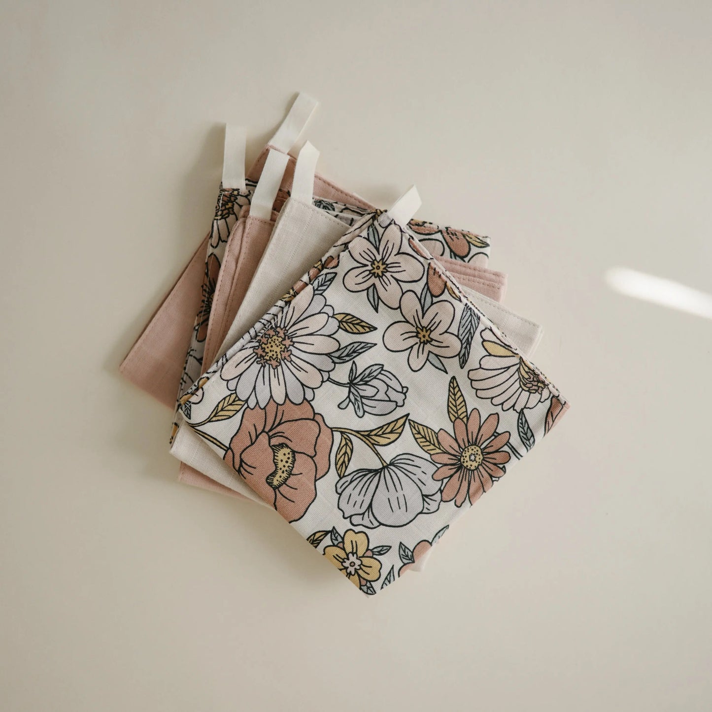 Muslin Cotton Washcloths Made of 100 Percent Organic Cotton Mushie Everetts Place: Online Boutique