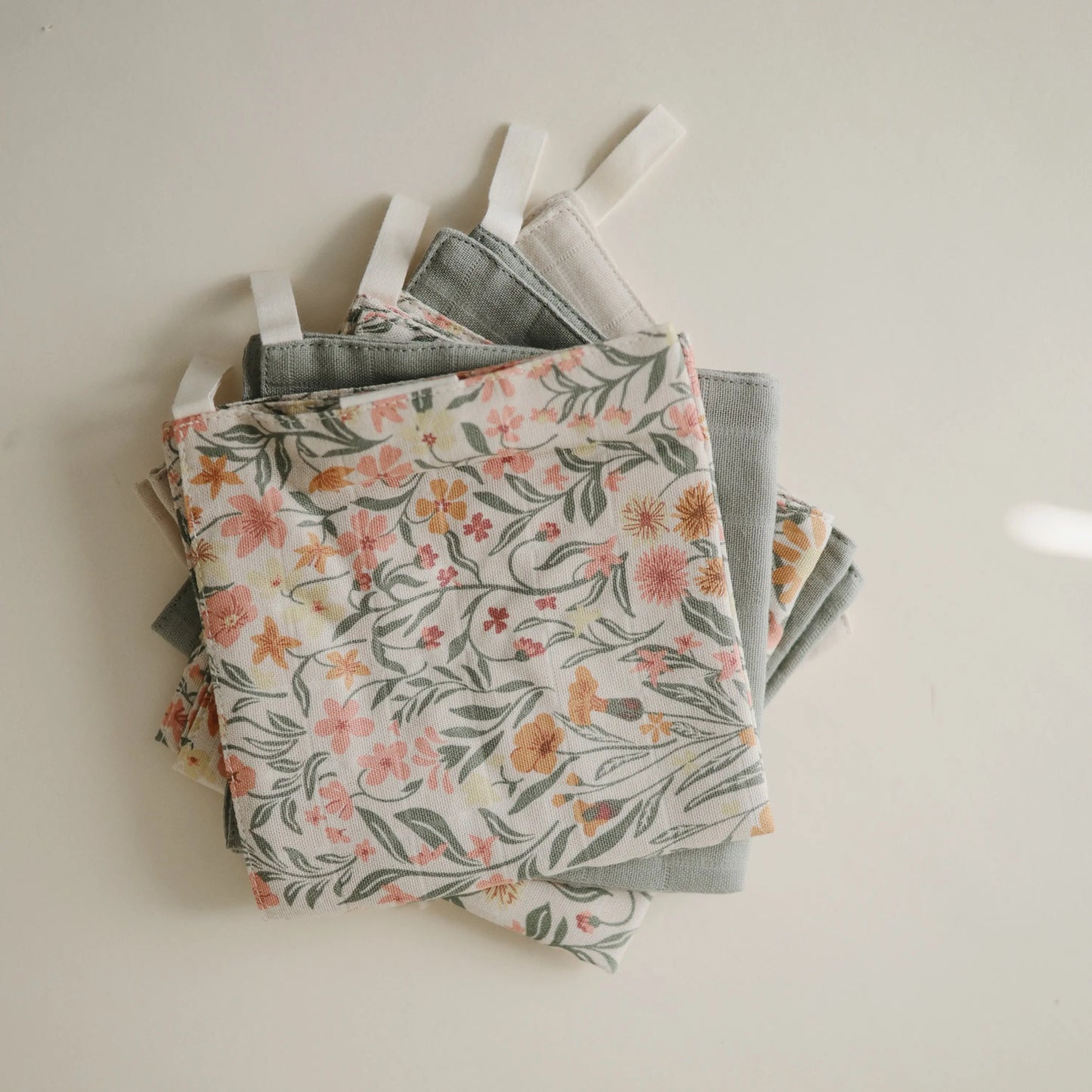 Muslin Cotton Washcloths Made of 100 Percent Organic Cotton Mushie Everetts Place: Online Boutique