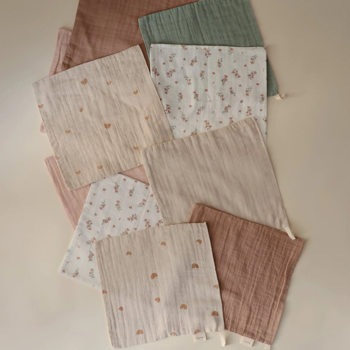 Muslin Cotton Washcloths Made of 100 Percent Organic Cotton Mushie Everetts Place: Online Boutique