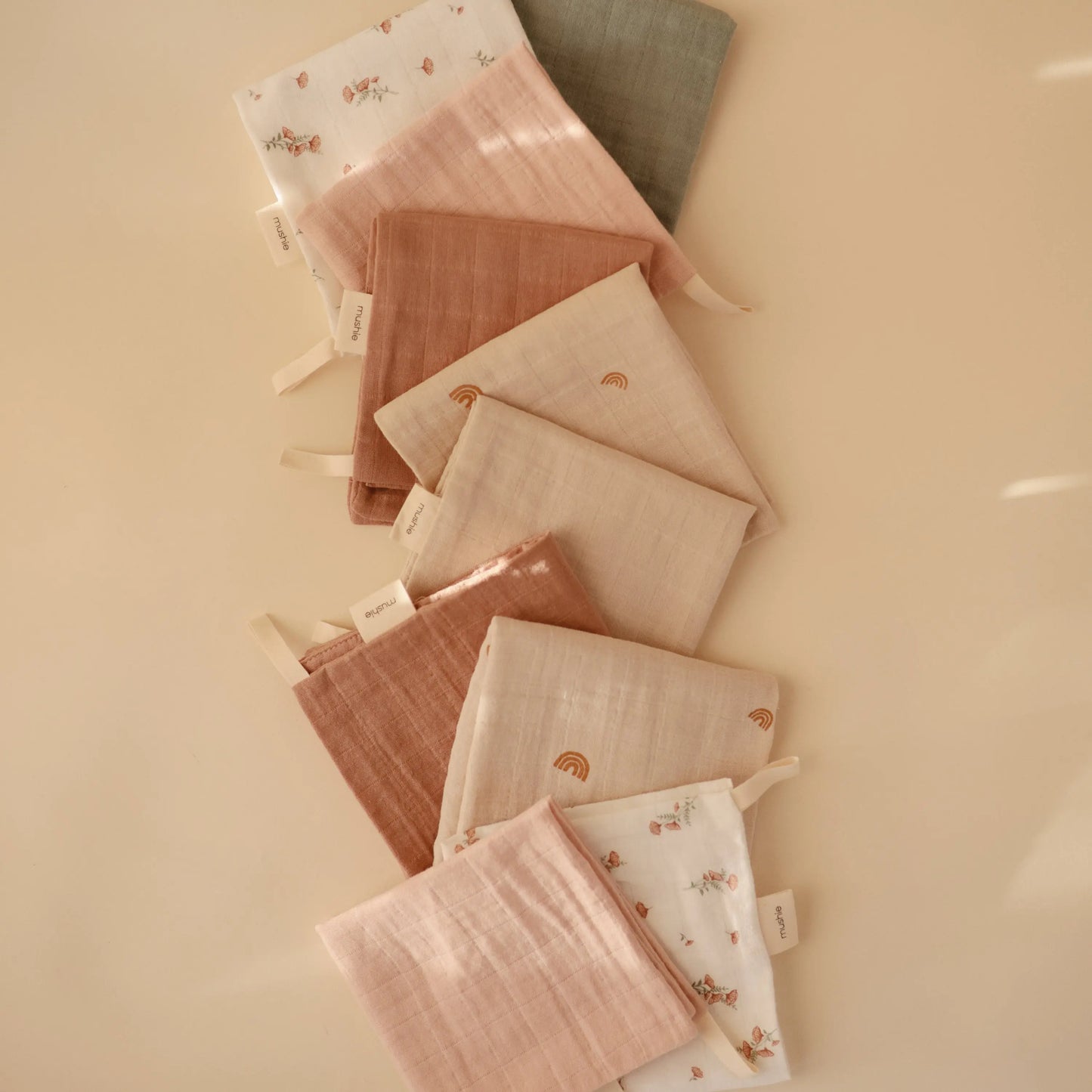 Muslin Cotton Washcloths Made of 100 Percent Organic Cotton Mushie Everetts Place: Online Boutique