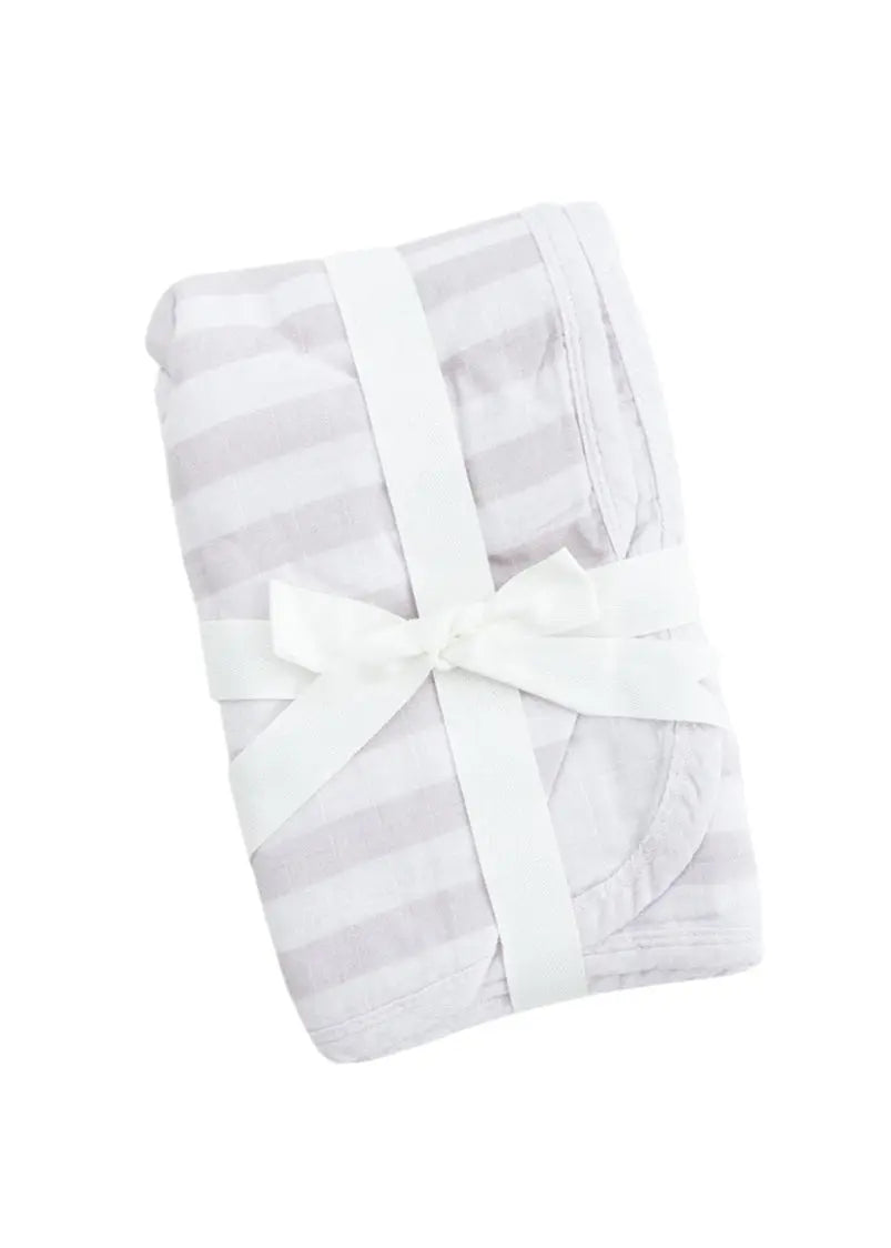 Muslin Quilt Striped Baby Blanket From Charlie Lou Baby Charlie Lou Baby Everetts Place: Online Boutique
