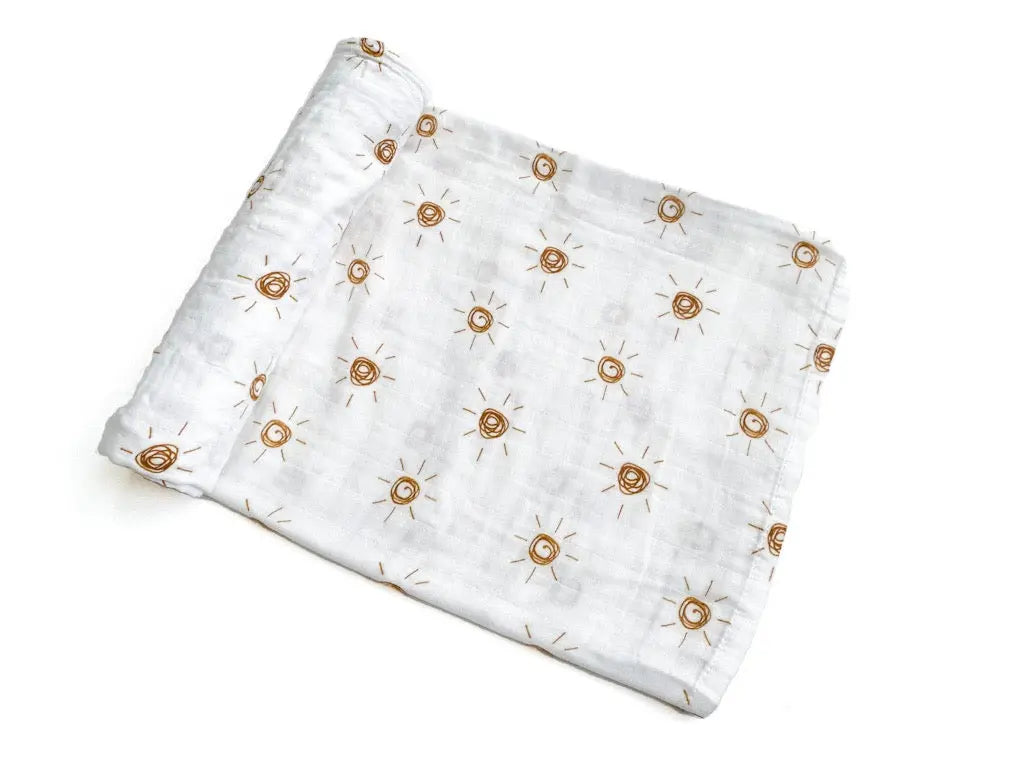Muslin Swaddle Blanket - Brown Sun Harp Angel Boutique