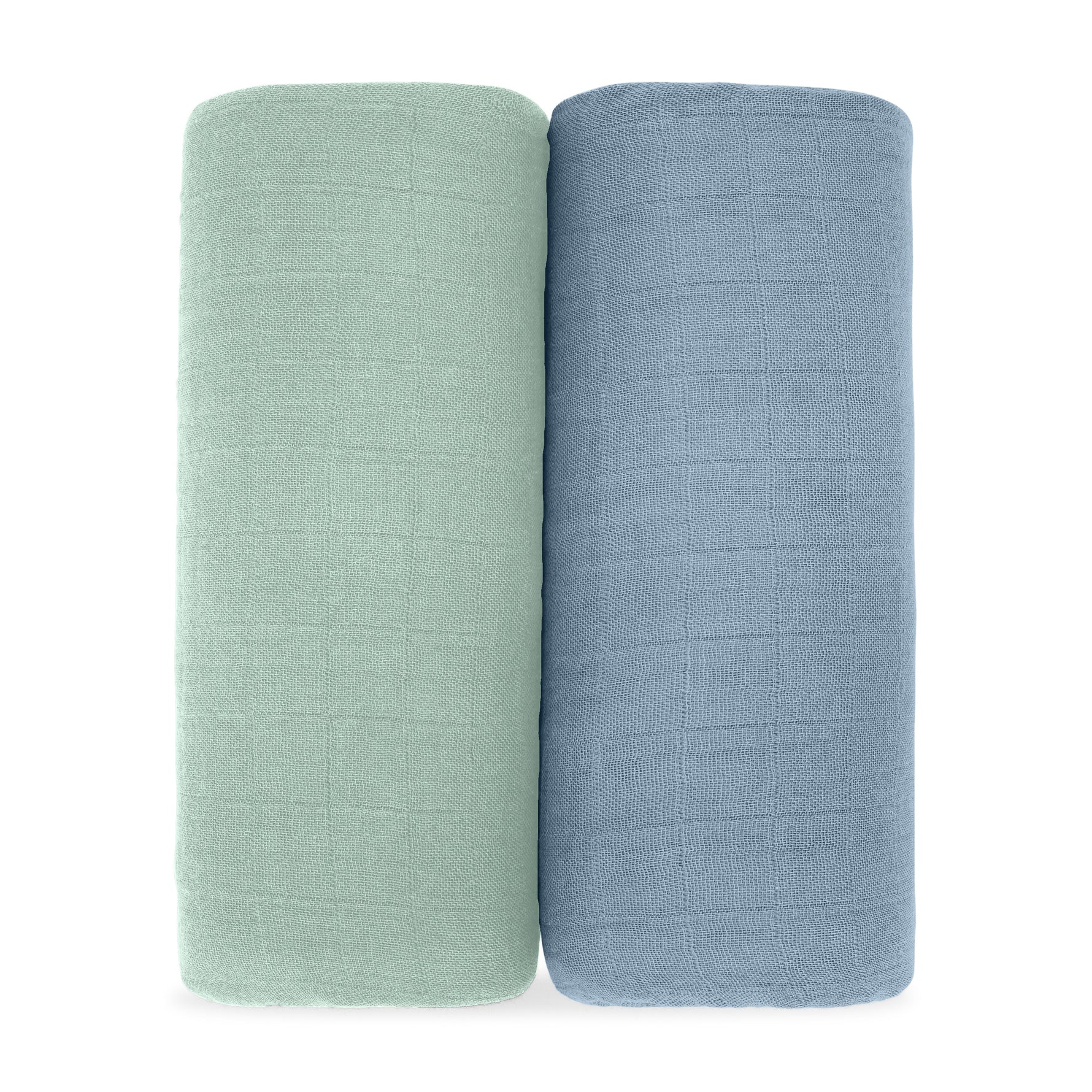 Muslin Swaddle Blanket Pacific Blue And Fern 2 Pack Comfy Cubs Everetts Place: Online Boutique