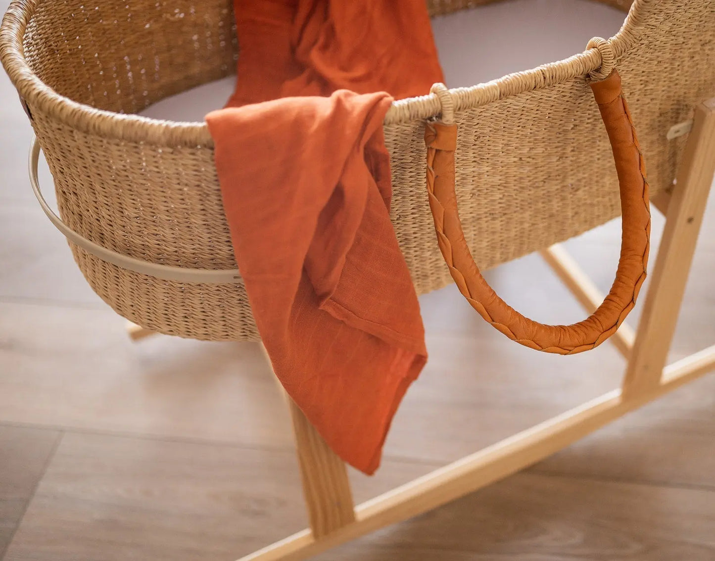 Muslin Swaddle Blanket - Rust Harp Angel Boutique