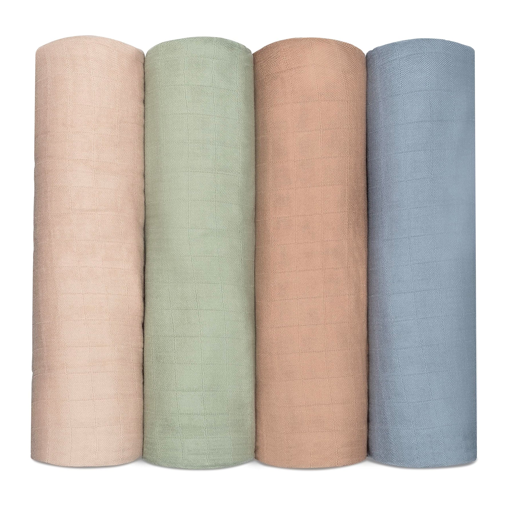Muslin Swaddle Blankets 4 Pack Pacific Cedar Sage Blush Comfy Cubs Everetts Place: Online Boutique