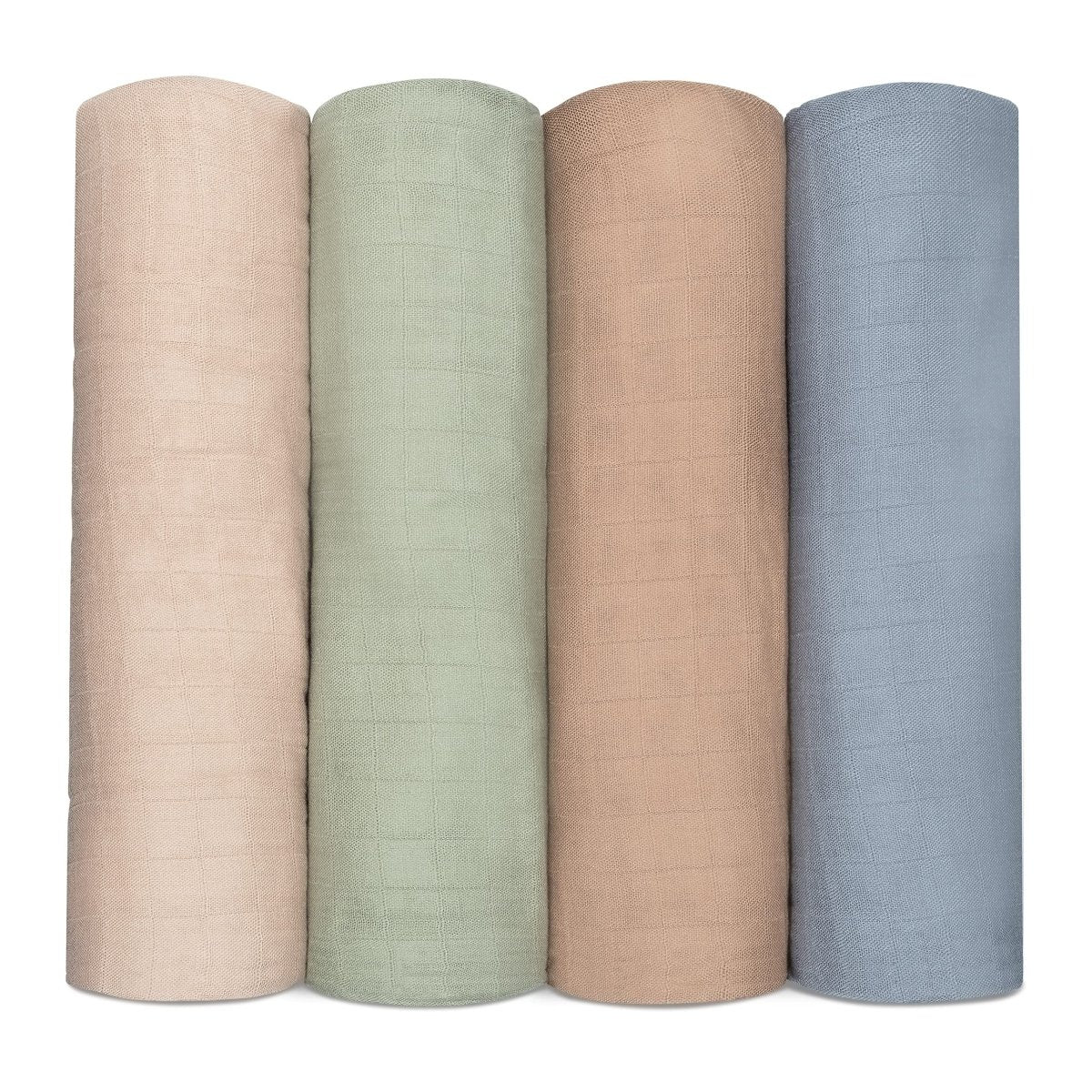Comfy Cubs Muslin Swaddle Blankets 4 Pack Pacific Cedar Sage Blush - Everetts Place Boutique -