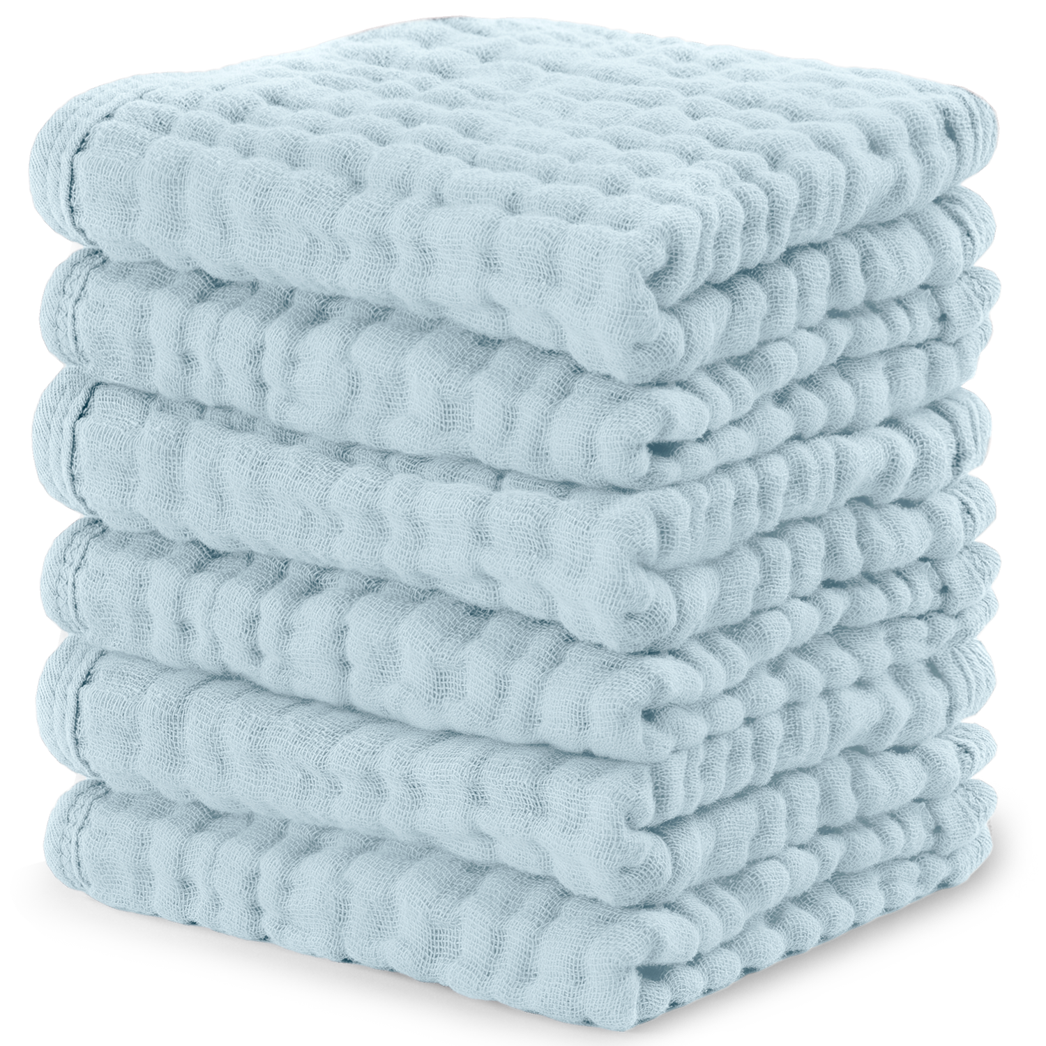 Muslin Washcloths Sky Blue Baby Bath Essentials Comfy Cubs Comfy Cubs Everetts Place: Online Boutique 16.99